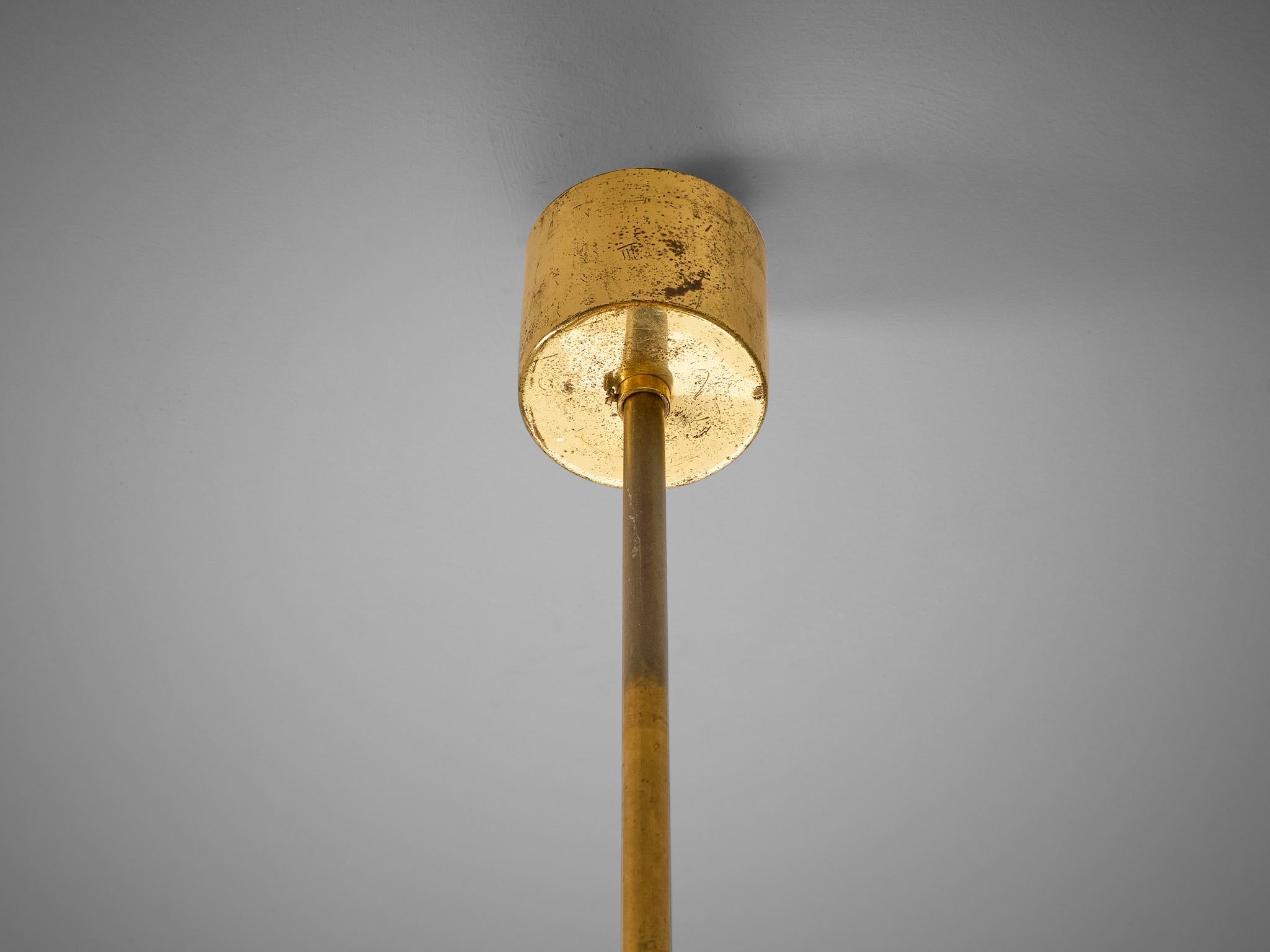 Mid-20th Century Hans-Agne Jakobsson Round Chandelier in Brass
