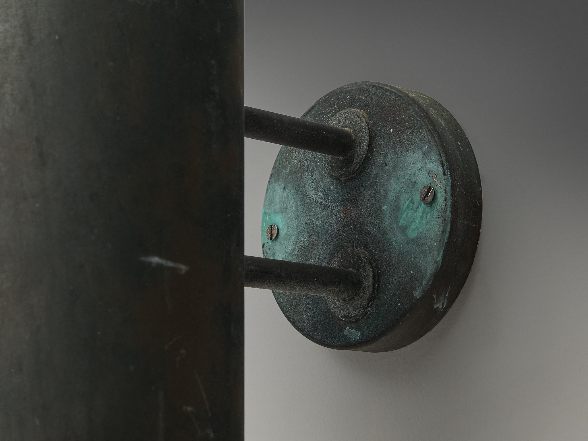 Swedish Hans-Agne Jakobsson ‘Rulle’ Wall Light in Patinated Copper