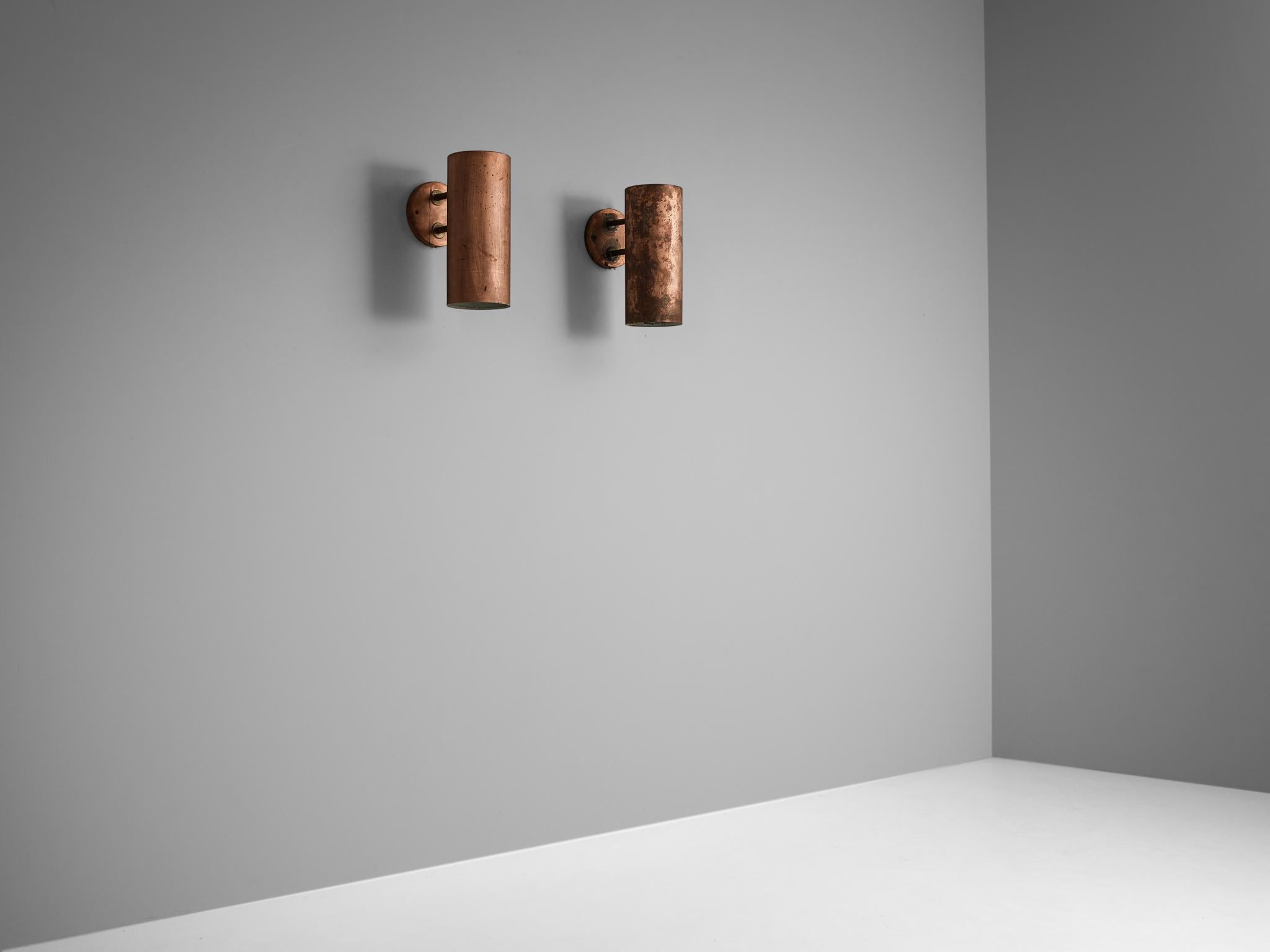 Hans-Agne Jakobsson ‘Rulle’ Wall Lights in Patinated Copper 6