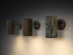 Hans-Agne Jakobsson ‘Rulle’ Wall Lights in Patinated Copper