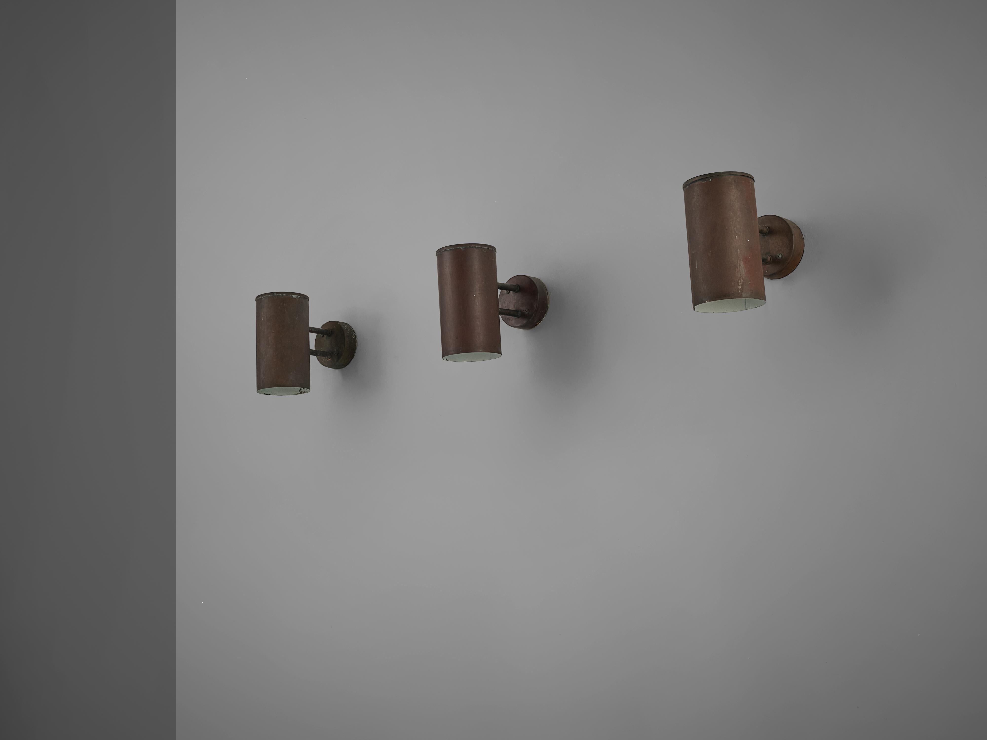 Hans-Agne Jakobsson ‘Rulle’ Wall Lights in Patinated Copper 3