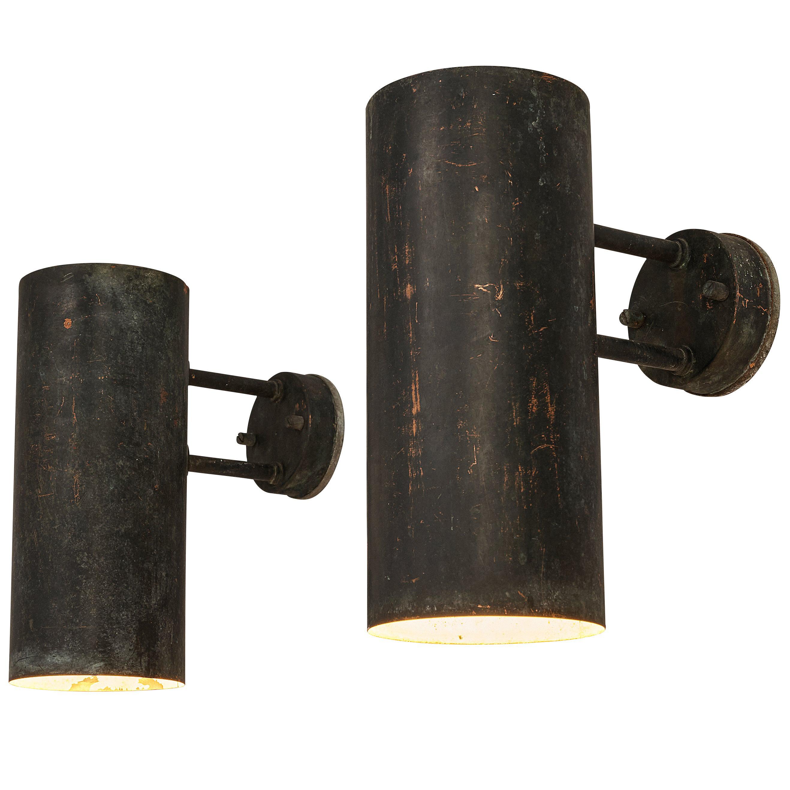 Hans-Agne Jakobsson ‘Rulle’ Wall Lights in Patinated Copper