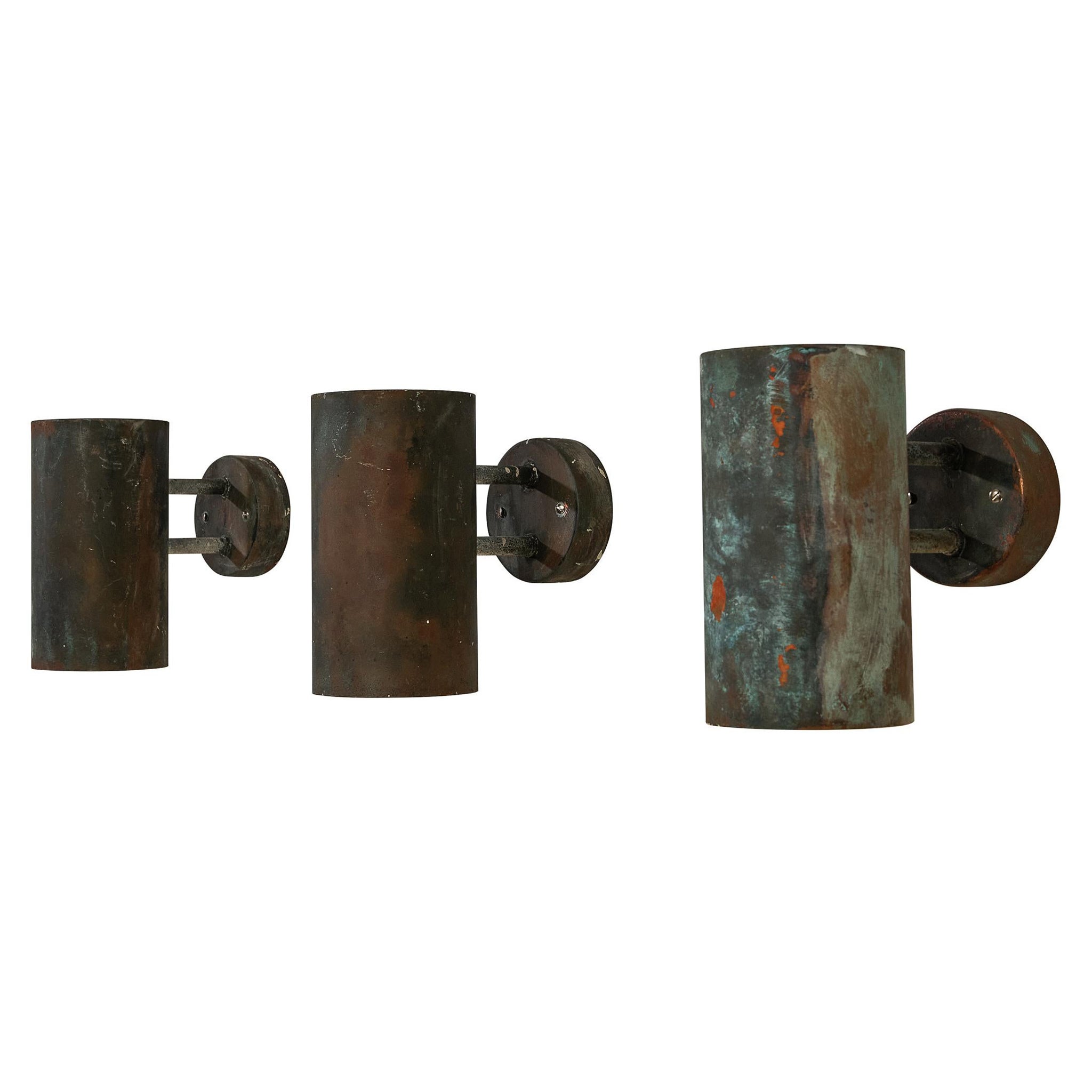 Hans-Agne Jakobsson ‘Rulle’ Wall Lights in Patinated Copper