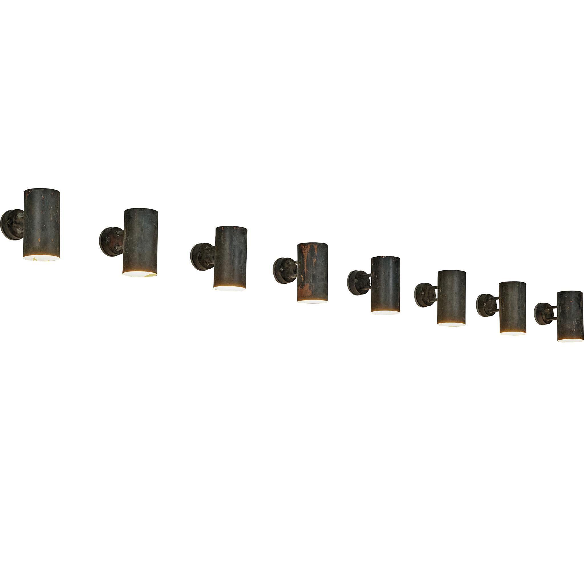 Hans-Agne Jakobsson ‘Rulle’ Wall Lights in Patinated Copper
