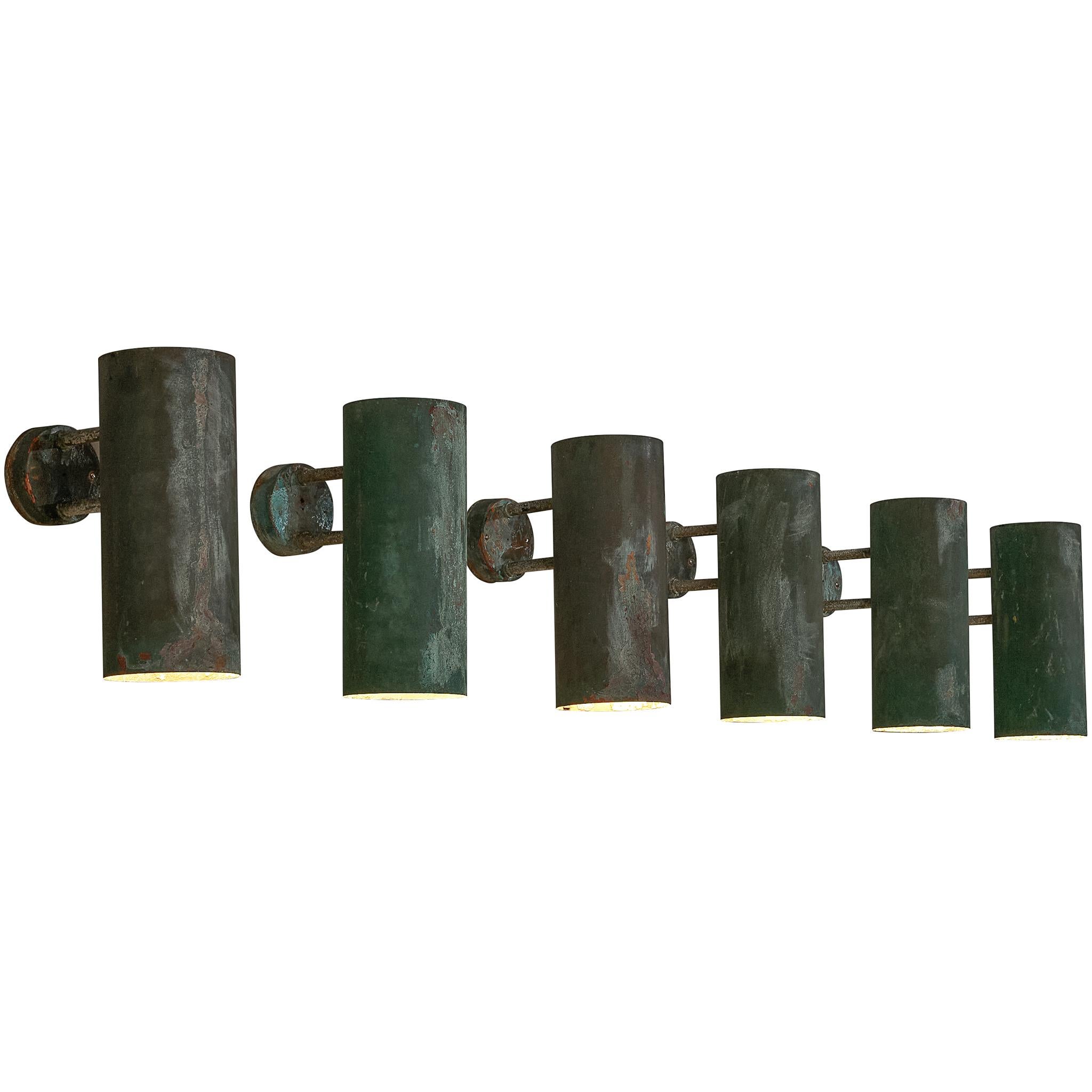 Hans-Agne Jakobsson ‘Rulle’ Wall Lights in Patinated Copper