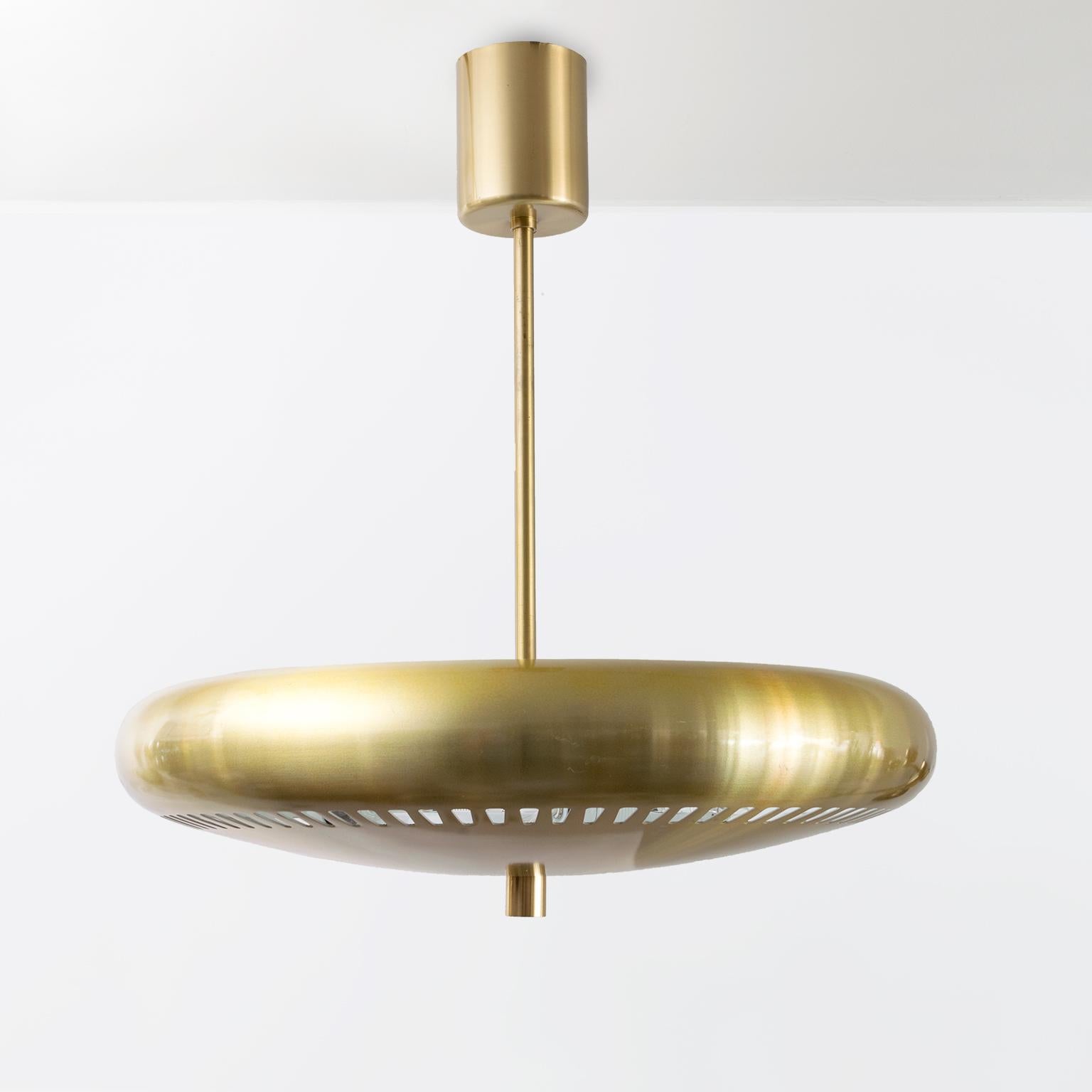 Plated Hans-Agne Jakobsson Scandinavain Modern Uplight Pendant 'A'