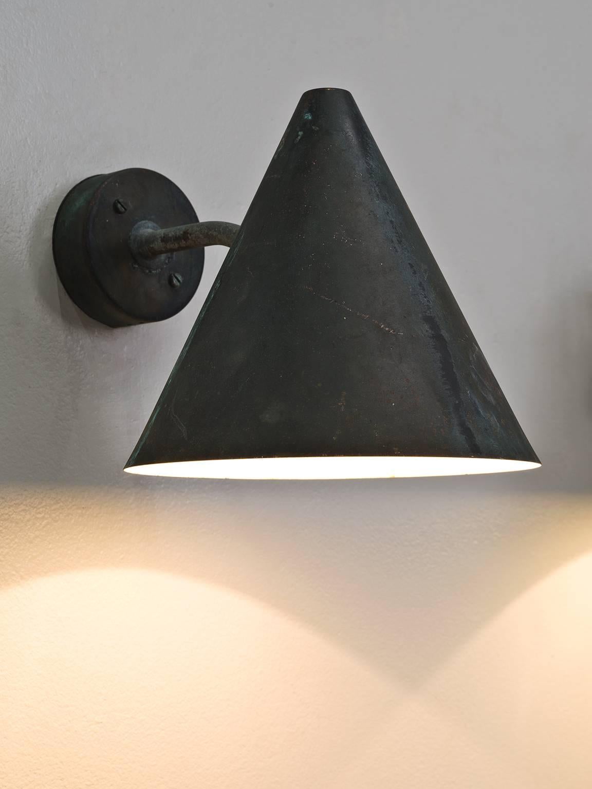 Swedish Hans Agne Jakobsson Set of 20 Patinated Solid Copped Wall Lights