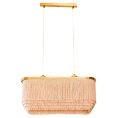 Hans Agne Jakobsson Silk fringe & brass pendant model T607, circa 1960.