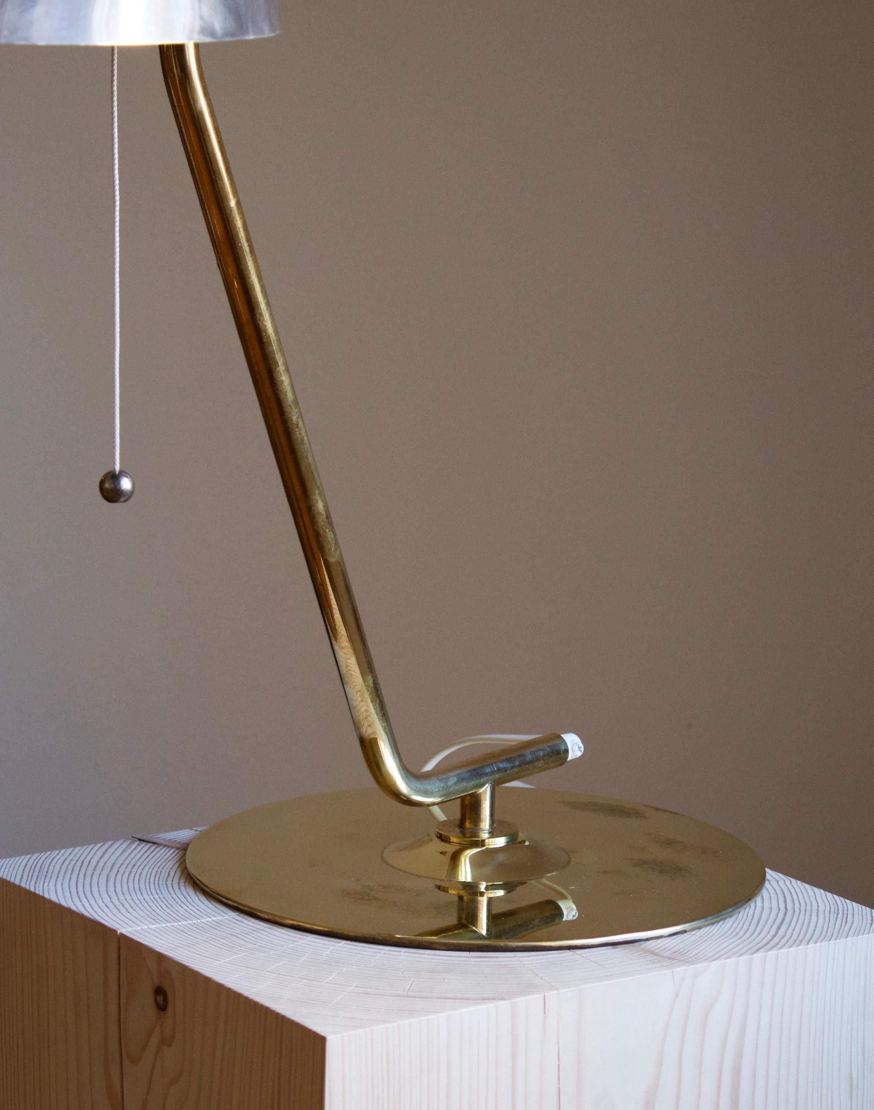 Mid-Century Modern Hans-Agne Jakobsson, Sizeable Table lamp, Brass, Metal, Sweden, c. 1960s