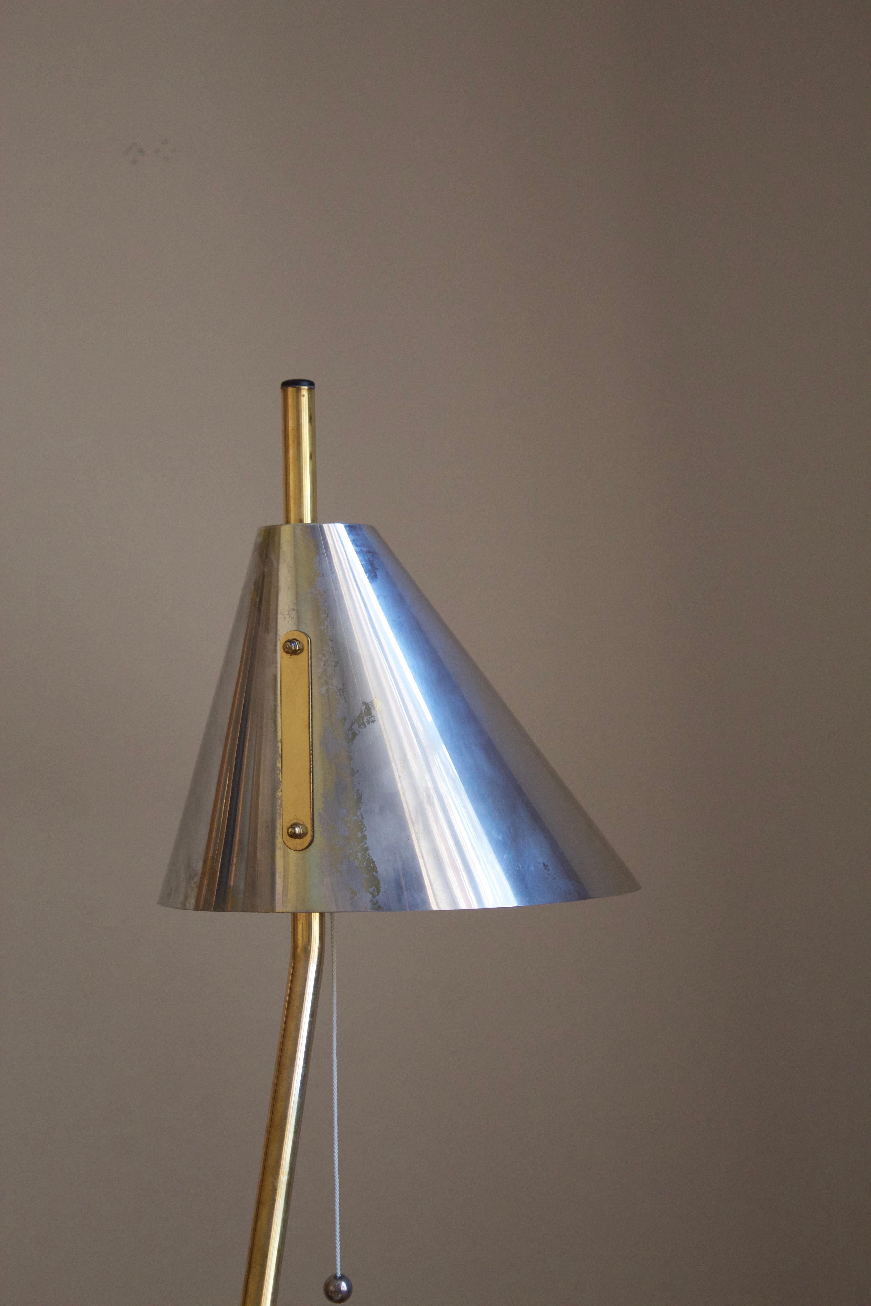 Swedish Hans-Agne Jakobsson, Sizeable Table lamp, Brass, Metal, Sweden, c. 1960s