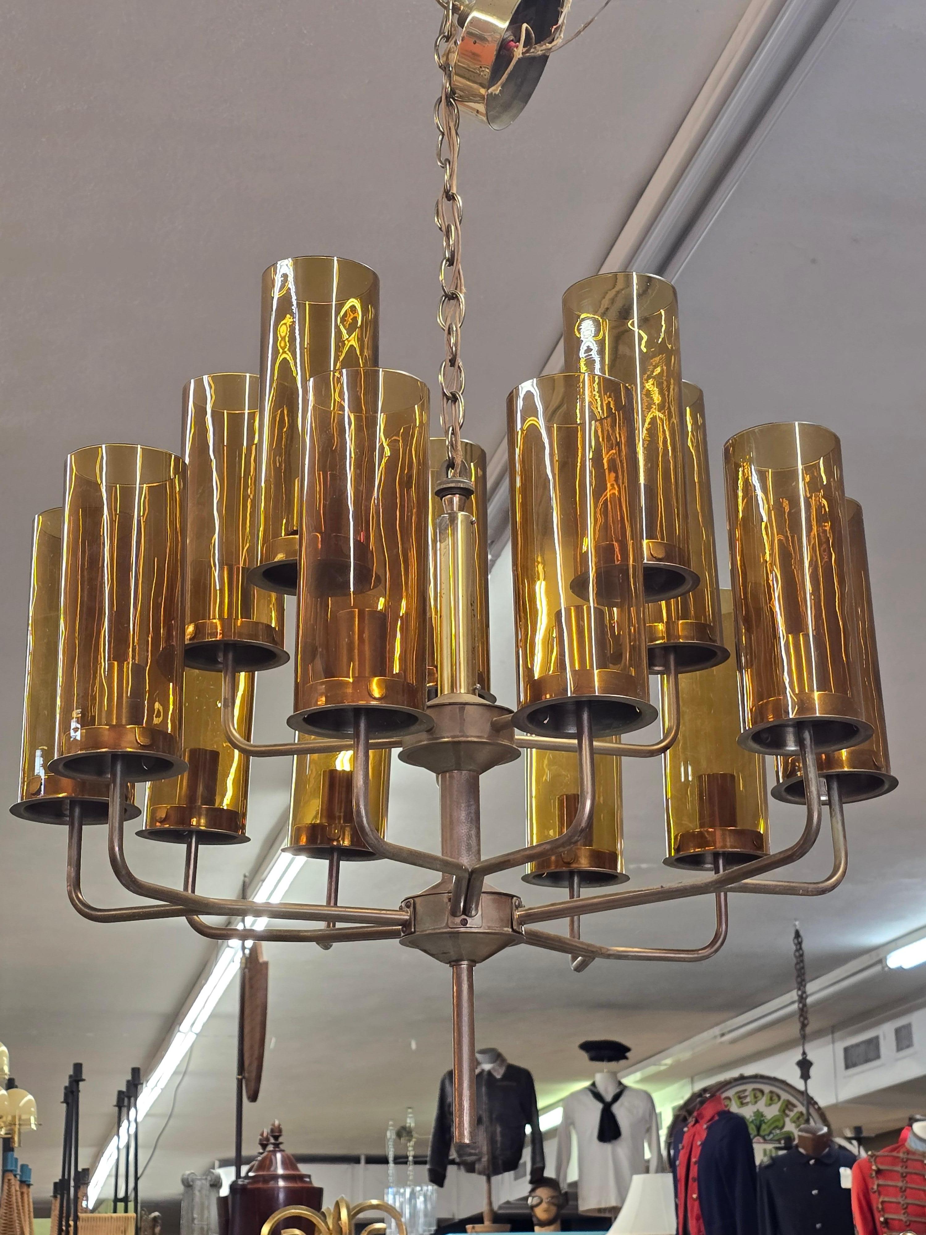 Mid-Century moderno Lampadario a 15 luci 'Sonata' di Hans-Agne Jakobsson in vendita