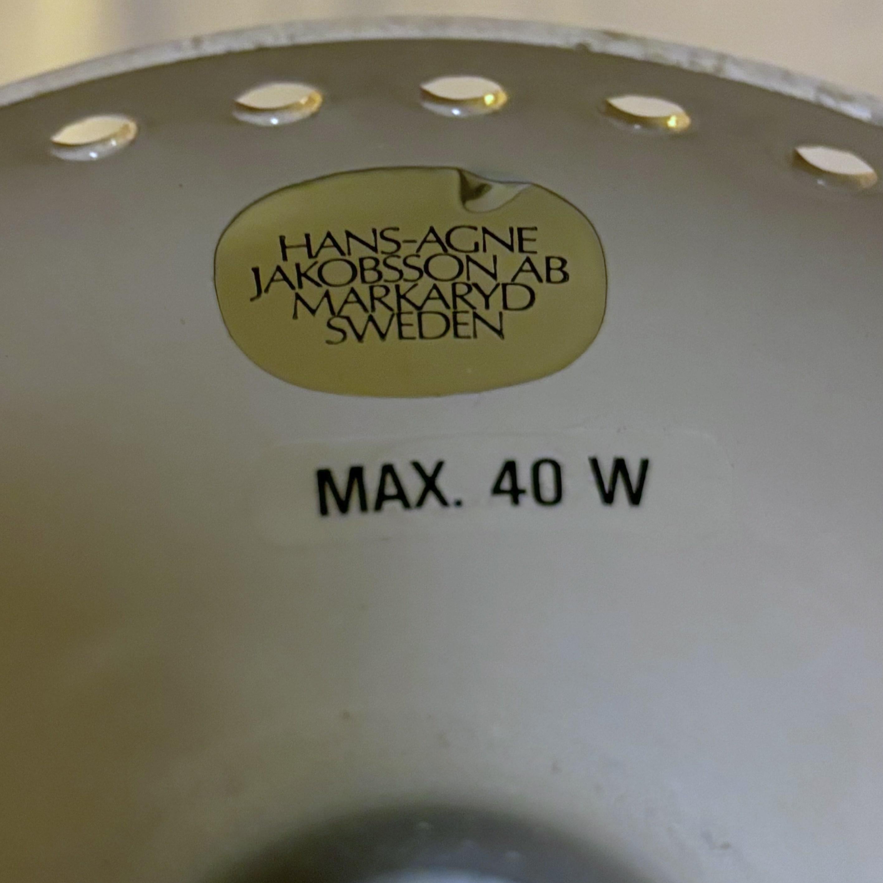 Lampe de table de l'ère spatiale B225 de Hans-Agne Jakobsson, métal et verre, Suède, années 1960 en vente 2