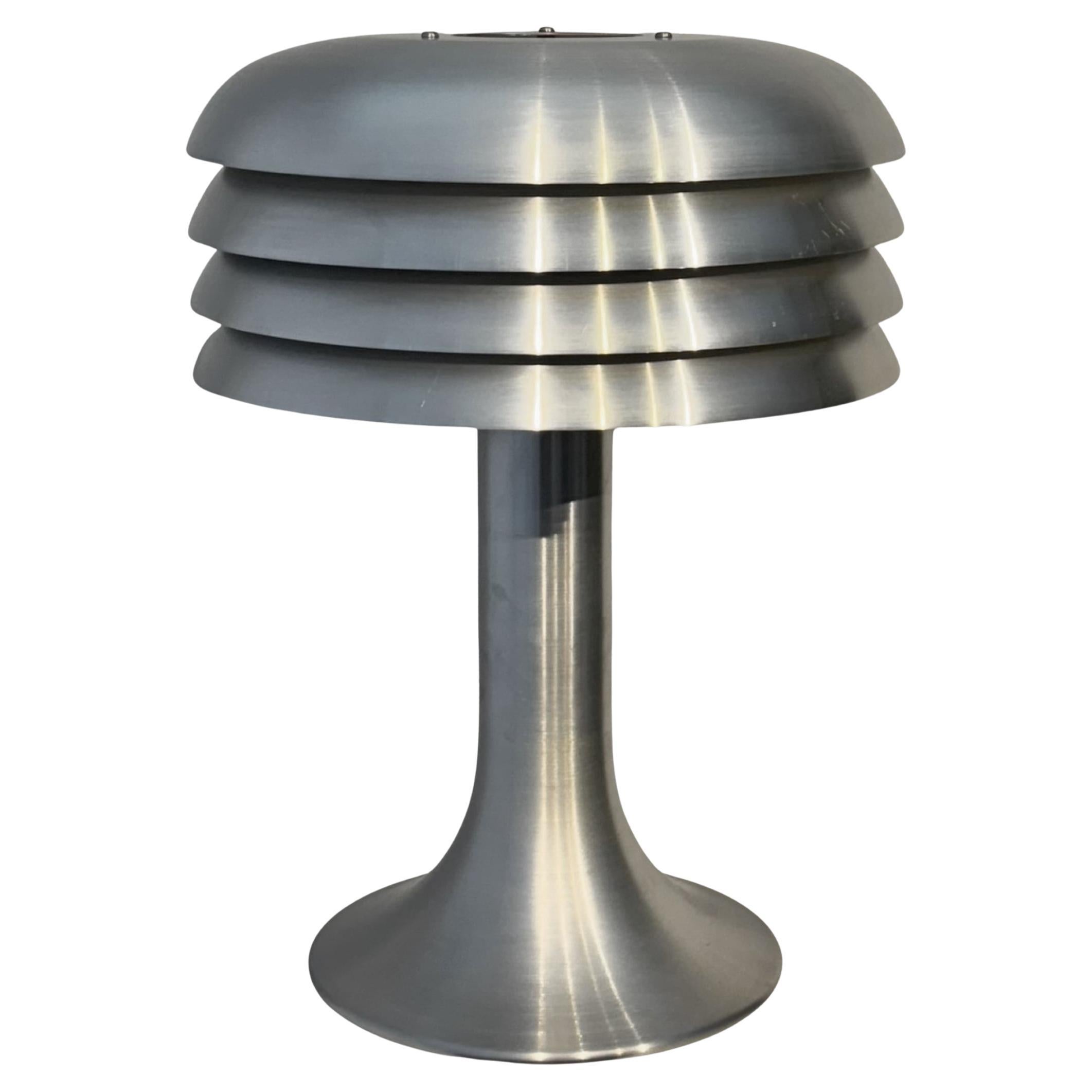 Hans-Agne Jakobsson space age table lamp BN-26, aluminum, Sweden, 1960s