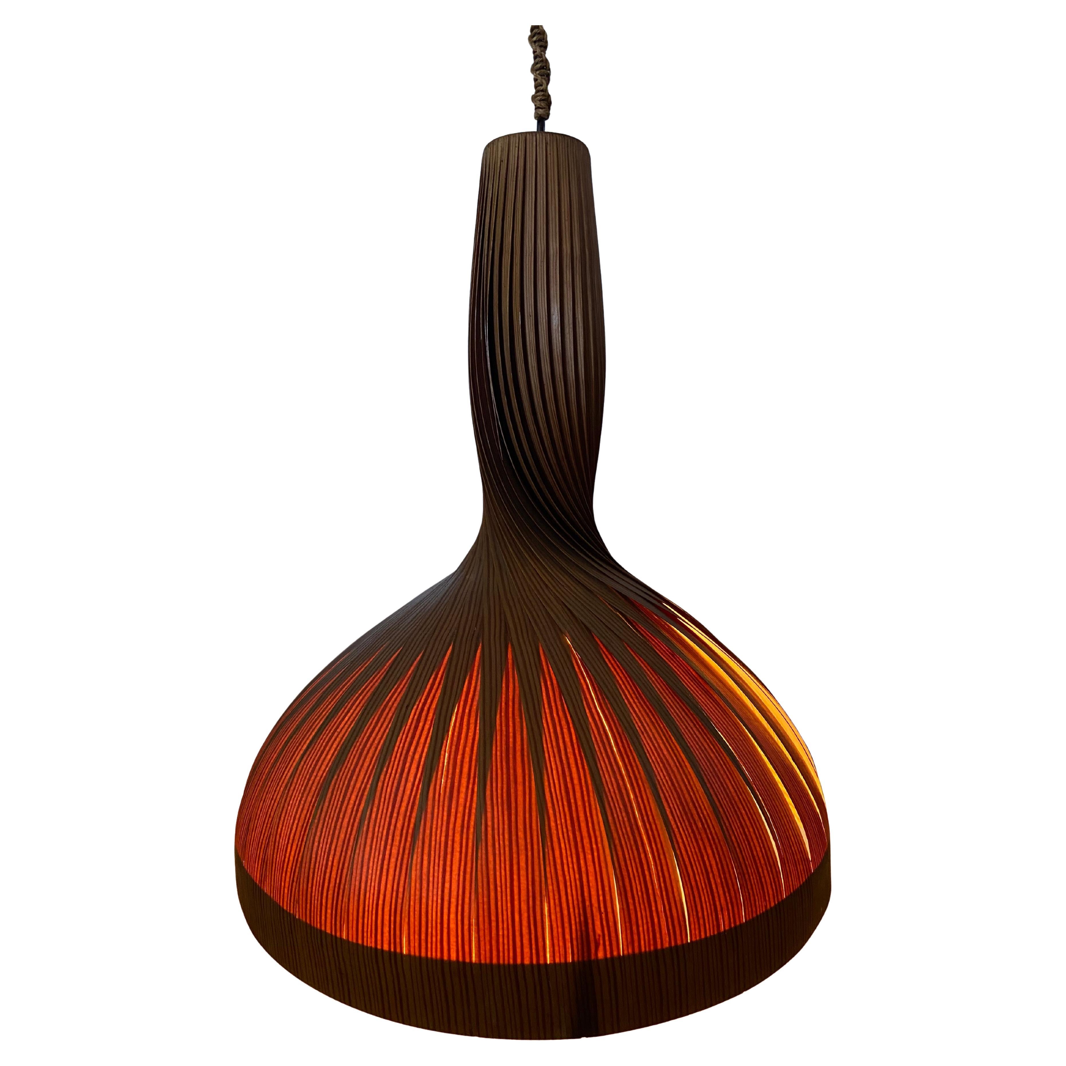 Hans-Agne Jakobsson Spiral-Pendelleuchte, Schweden, 1960er Jahre