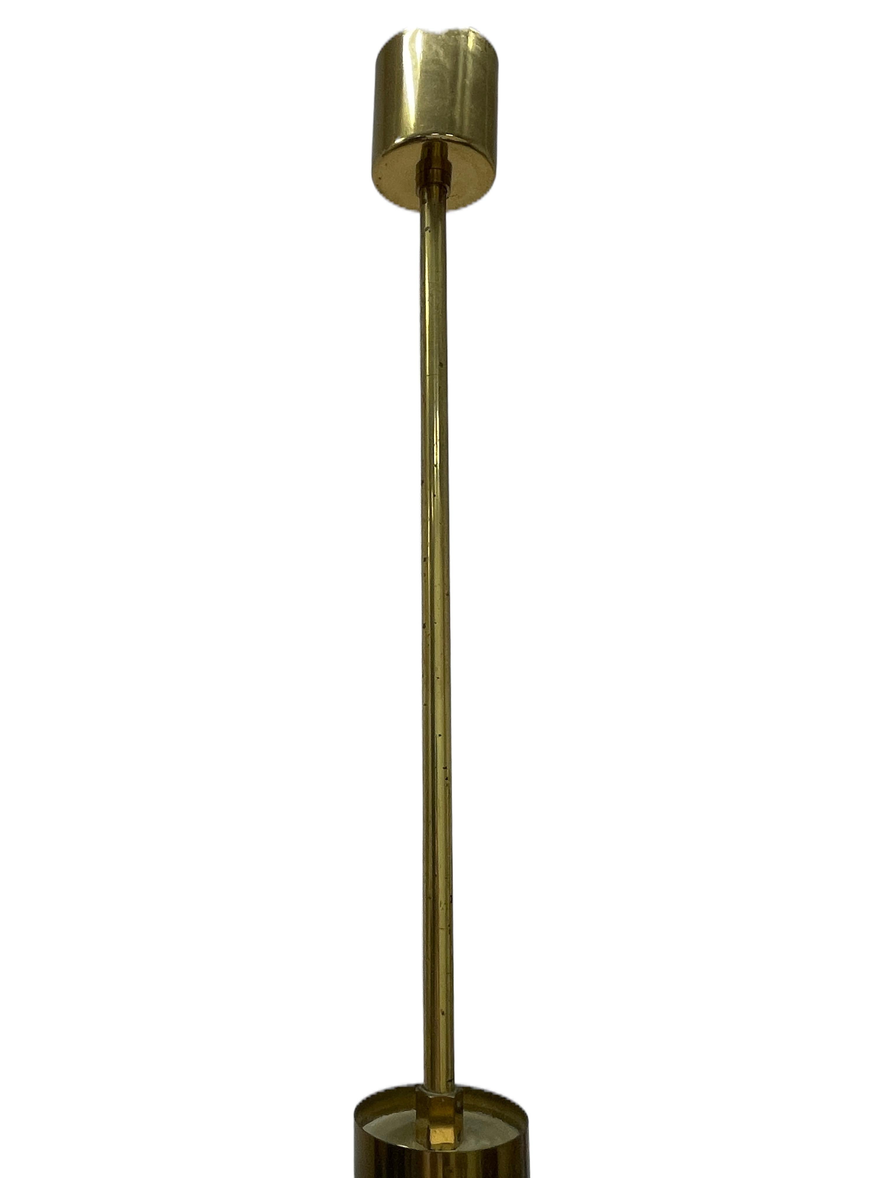 Hans Agne Jakobsson Sputnik Orbit Brass and Glass Ball Chandelier Sweden 1960s For Sale 3