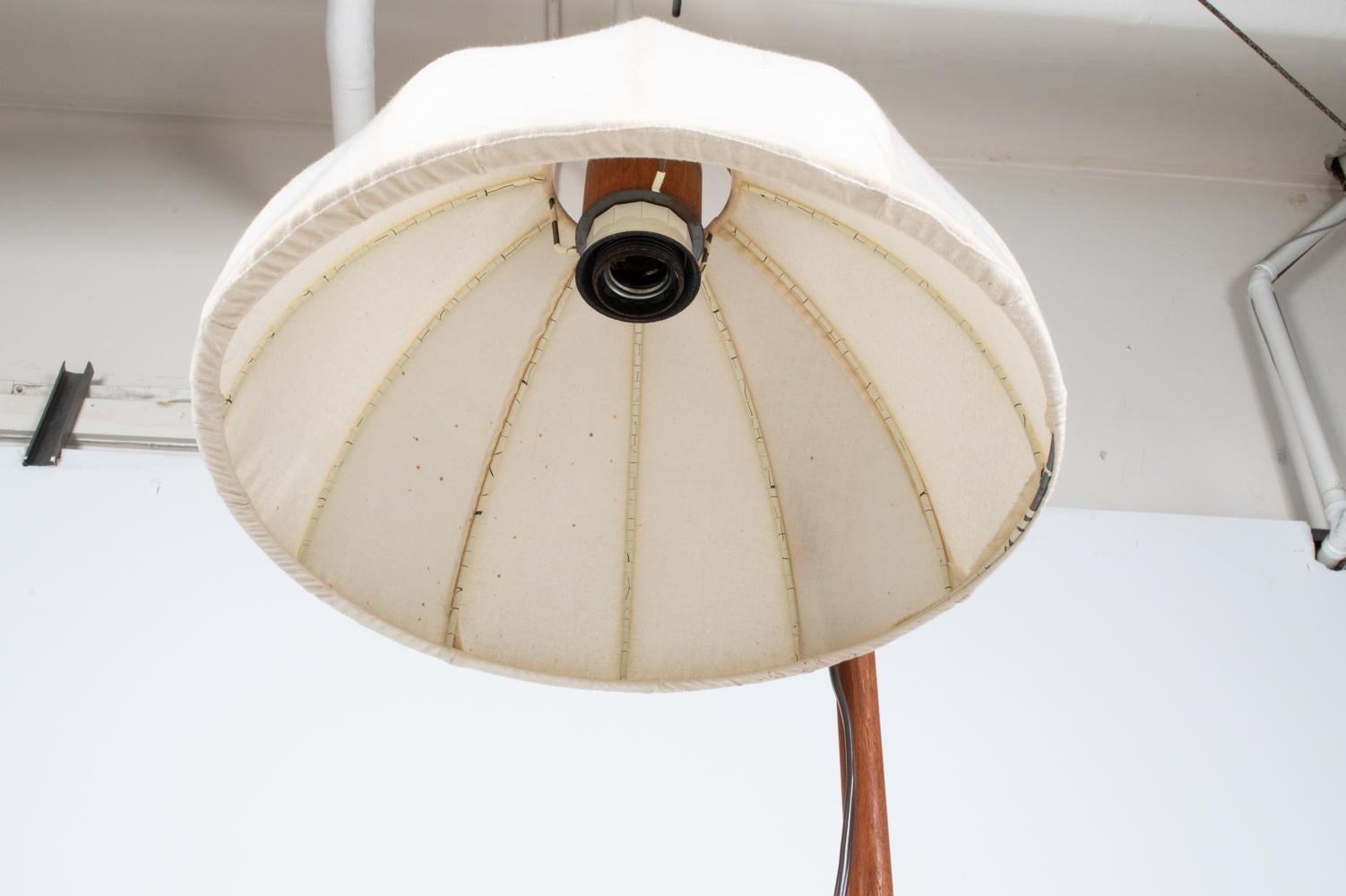 Scandinavian Modern Hans-Agne Jakobsson-Style Danish Mid-Century Teak Floor Lamp For Sale