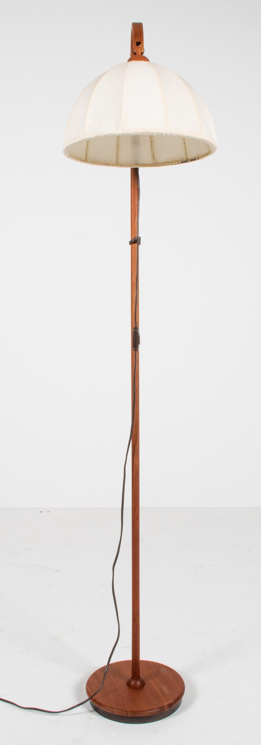 Mid-20th Century Hans-Agne Jakobsson-Style Danish Mid-Century Teak Floor Lamp For Sale