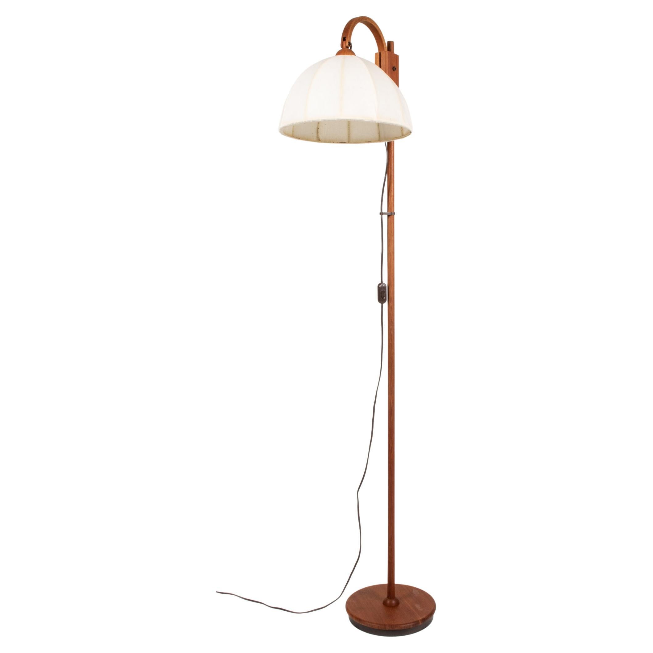 Hans-Agne Jakobsson-Style Danish Mid-Century Teak Floor Lamp For Sale