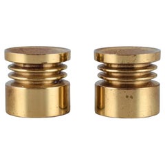 Hans Agne Jakobsson, Sweden, a Pair of Small Brass Candlesticks