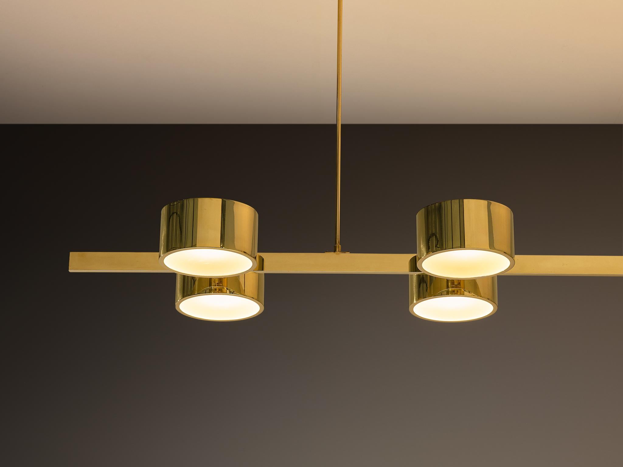 Scandinavian Modern Hans-Agne Jakobsson 'T 261/12' Chandelier in Brass