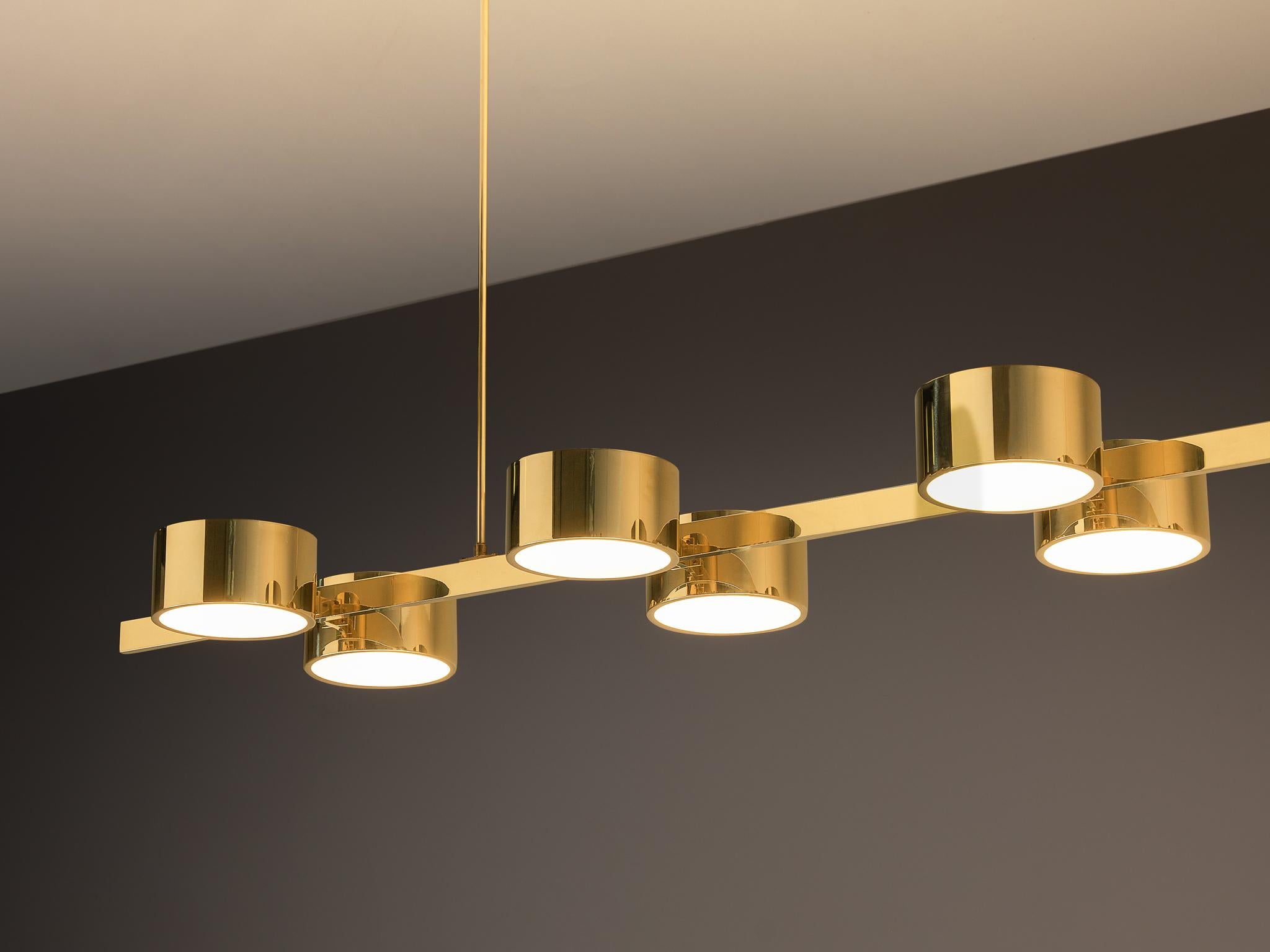 Swedish Hans-Agne Jakobsson 'T 261/12' Chandelier in Brass