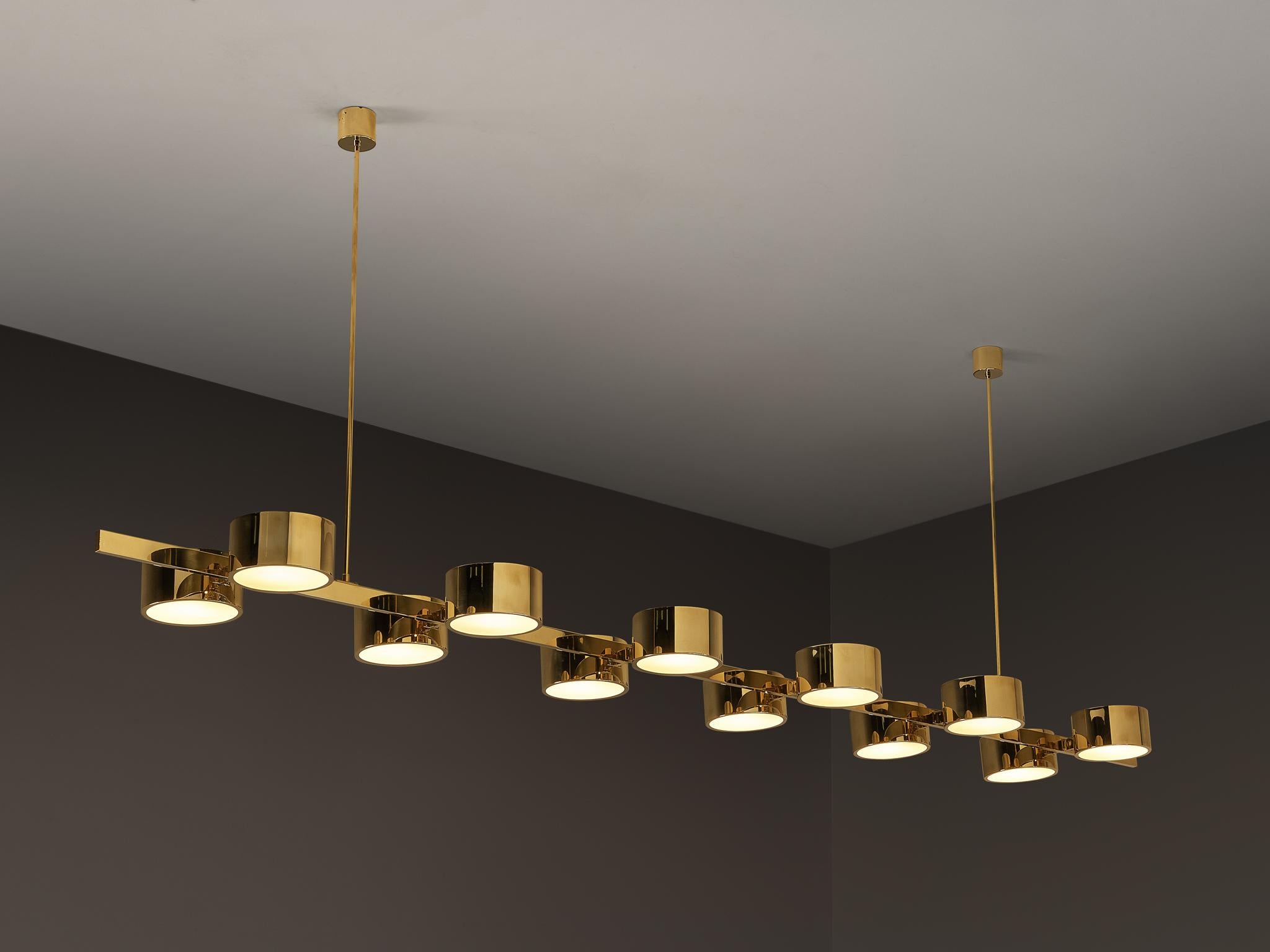 Svedese Lampadario Hans-Agne Jakobsson 'T 261/12' in ottone in vendita