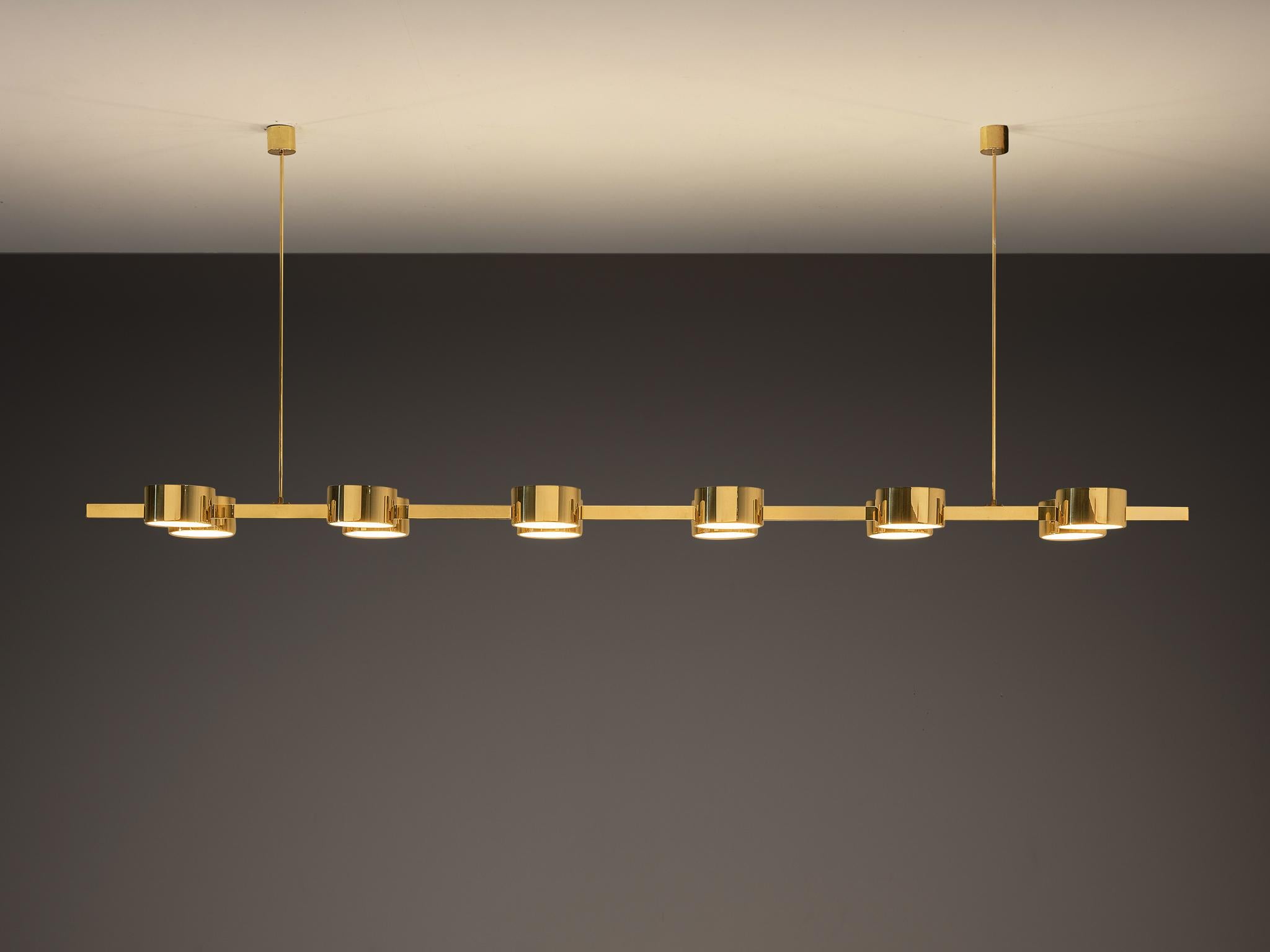 Hans-Agne Jakobsson 'T 261/12' Chandelier in Brass In Good Condition In Waalwijk, NL