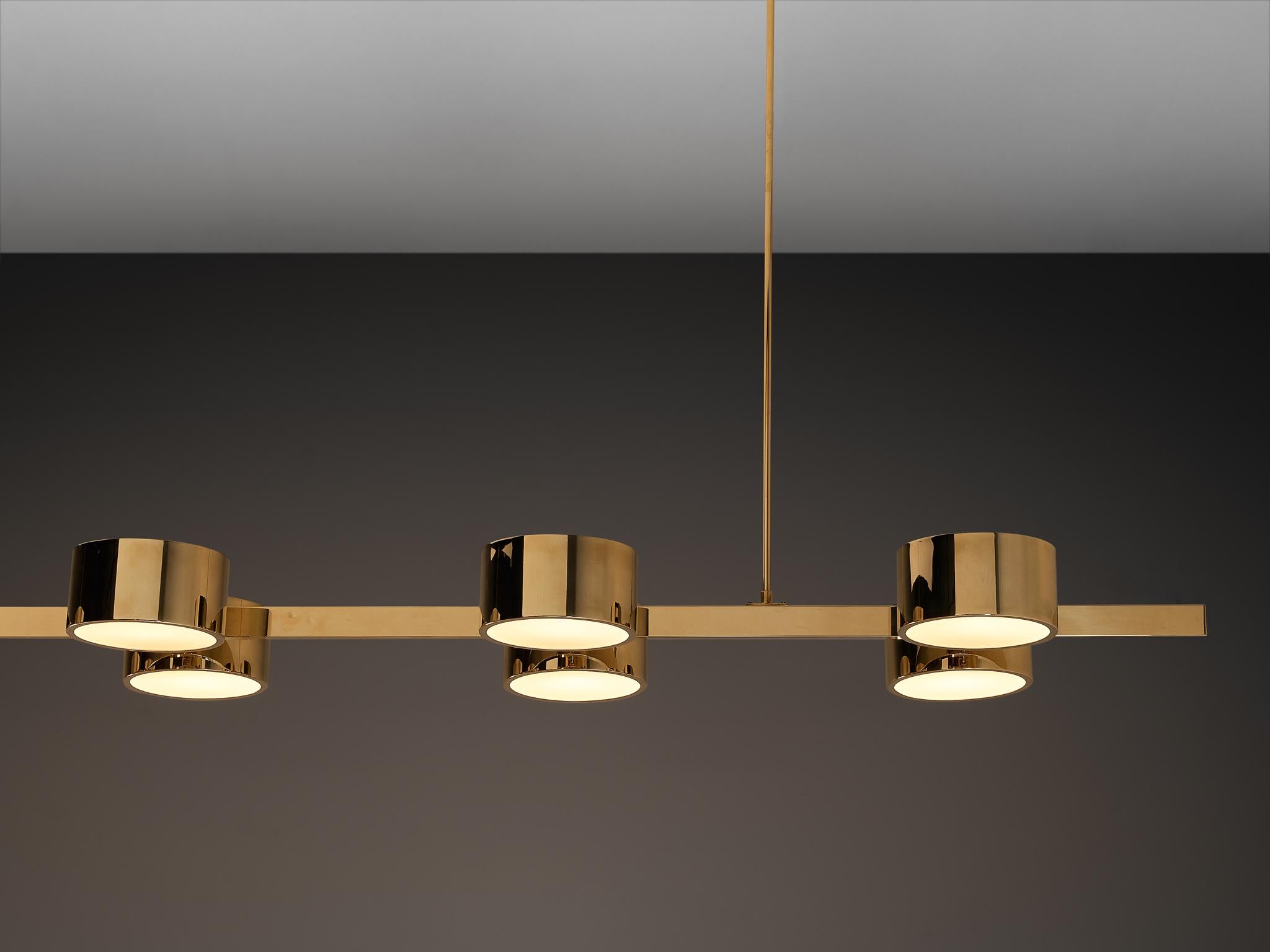 Lampadario Hans-Agne Jakobsson 'T 261/12' in ottone In condizioni buone in vendita a Waalwijk, NL