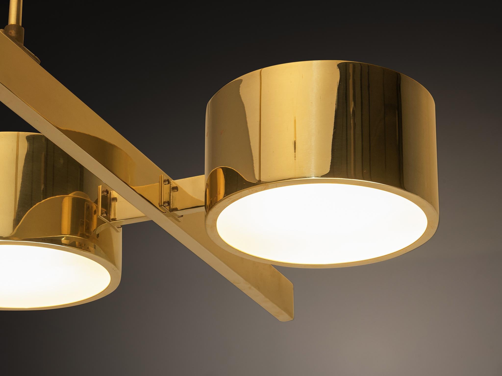 Mid-20th Century Hans-Agne Jakobsson 'T 261/12' Chandelier in Brass