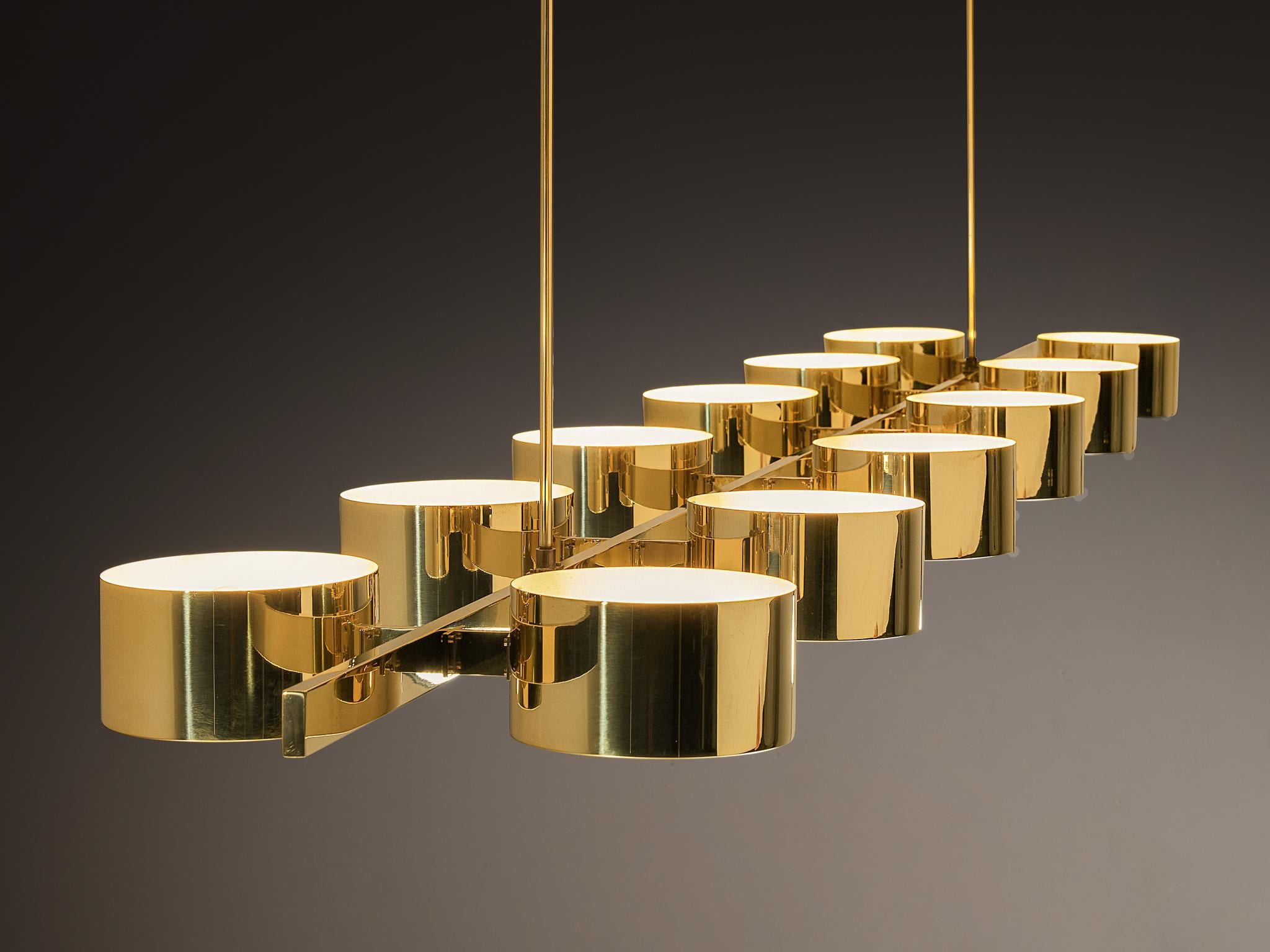 Hans-Agne Jakobsson 'T 261/12' Chandelier in Brass 2