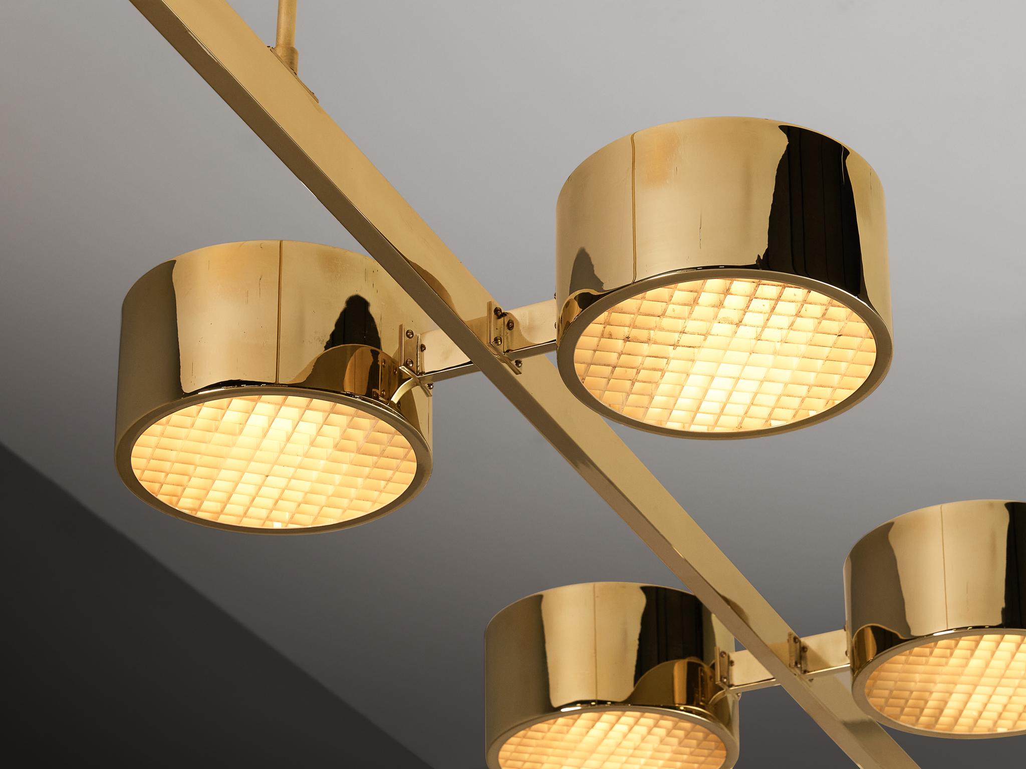 Lampadario Hans-Agne Jakobsson 'T 261/12' in ottone in vendita 2