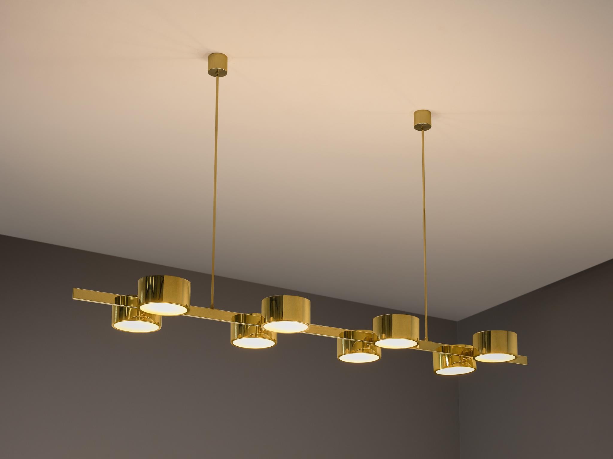 Scandinavo moderno Lampadario Hans-Agne Jakobsson 'T 261/8' in ottone in vendita