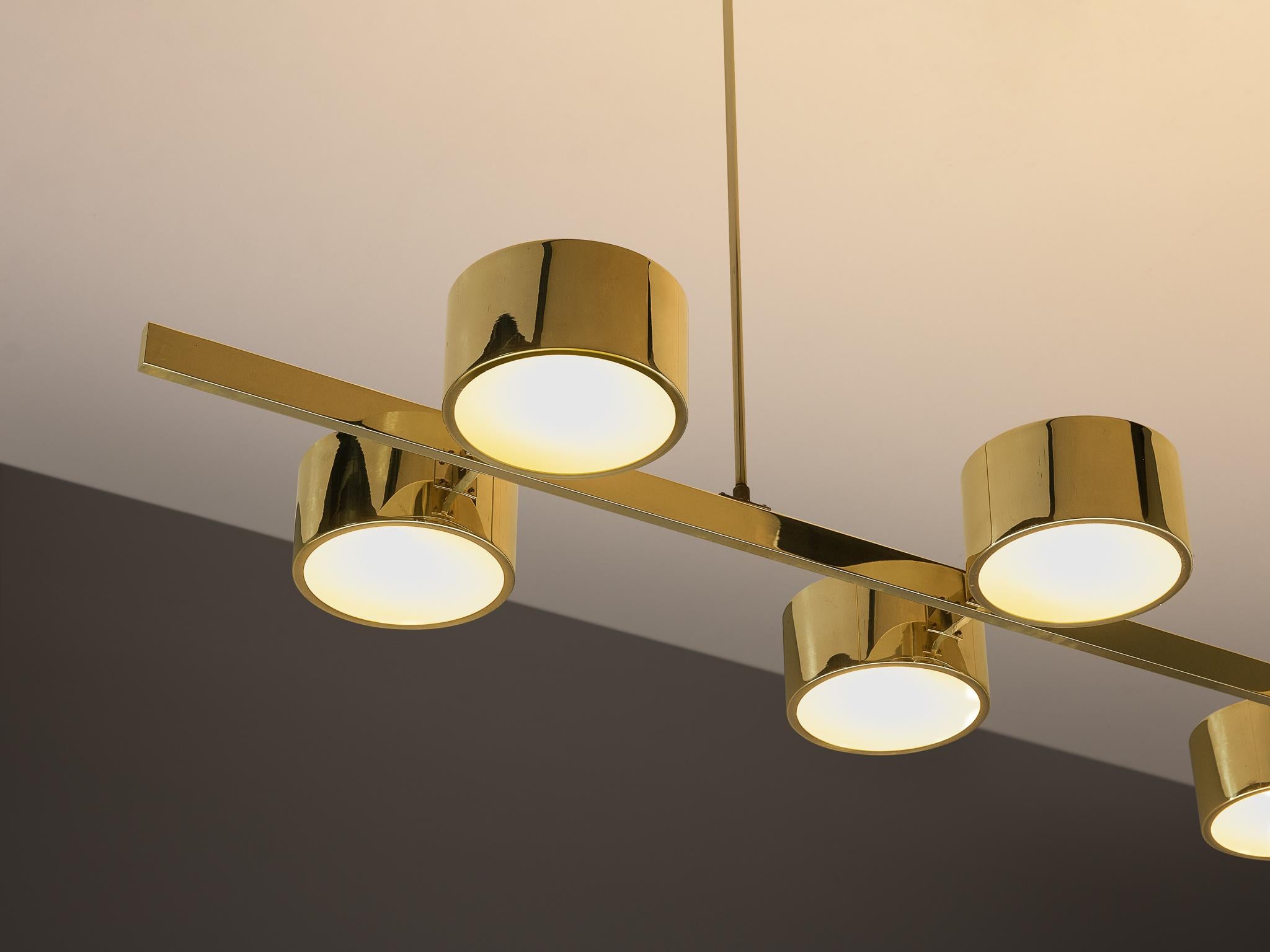 Svedese Lampadario Hans-Agne Jakobsson 'T 261/8' in ottone in vendita