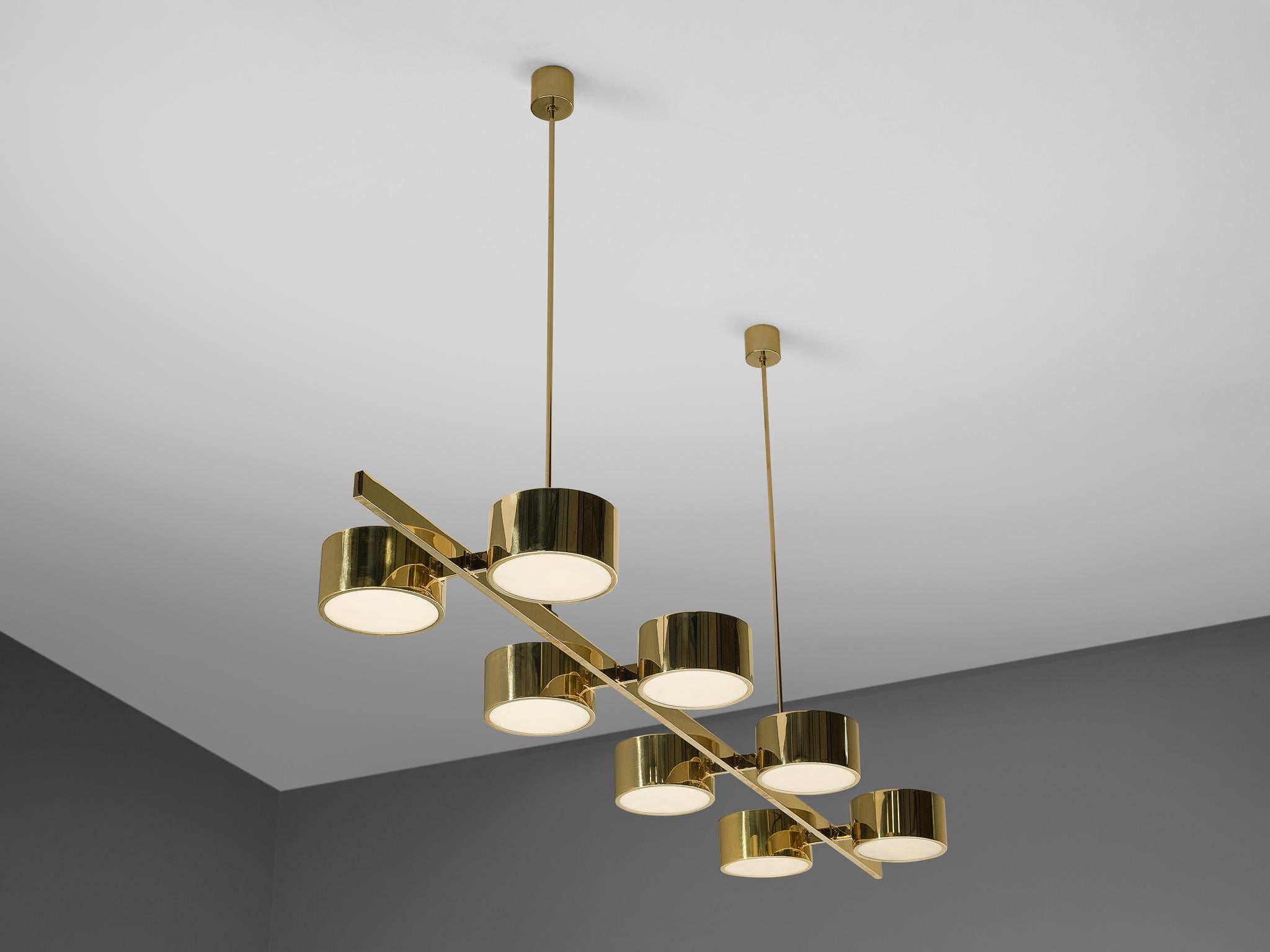 Ottone Lampadario Hans-Agne Jakobsson 'T 261/8' in ottone in vendita
