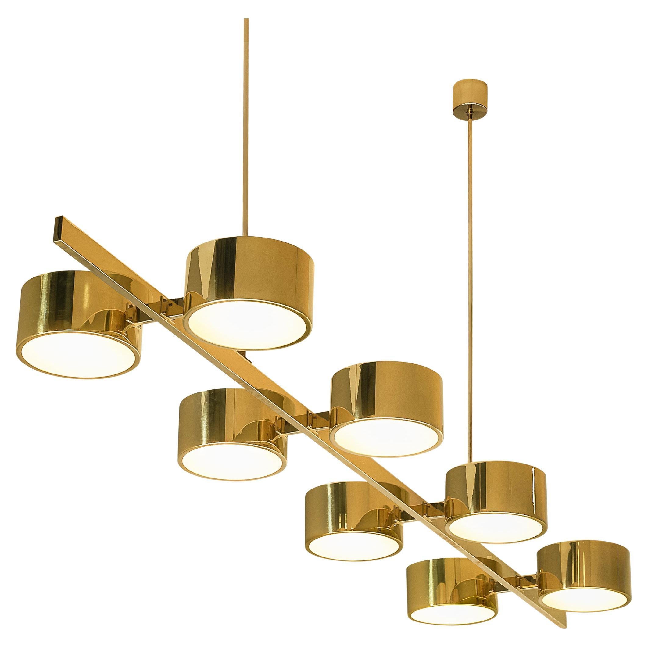 Hans-Agne Jakobsson 'T 261/8' Chandelier in Brass