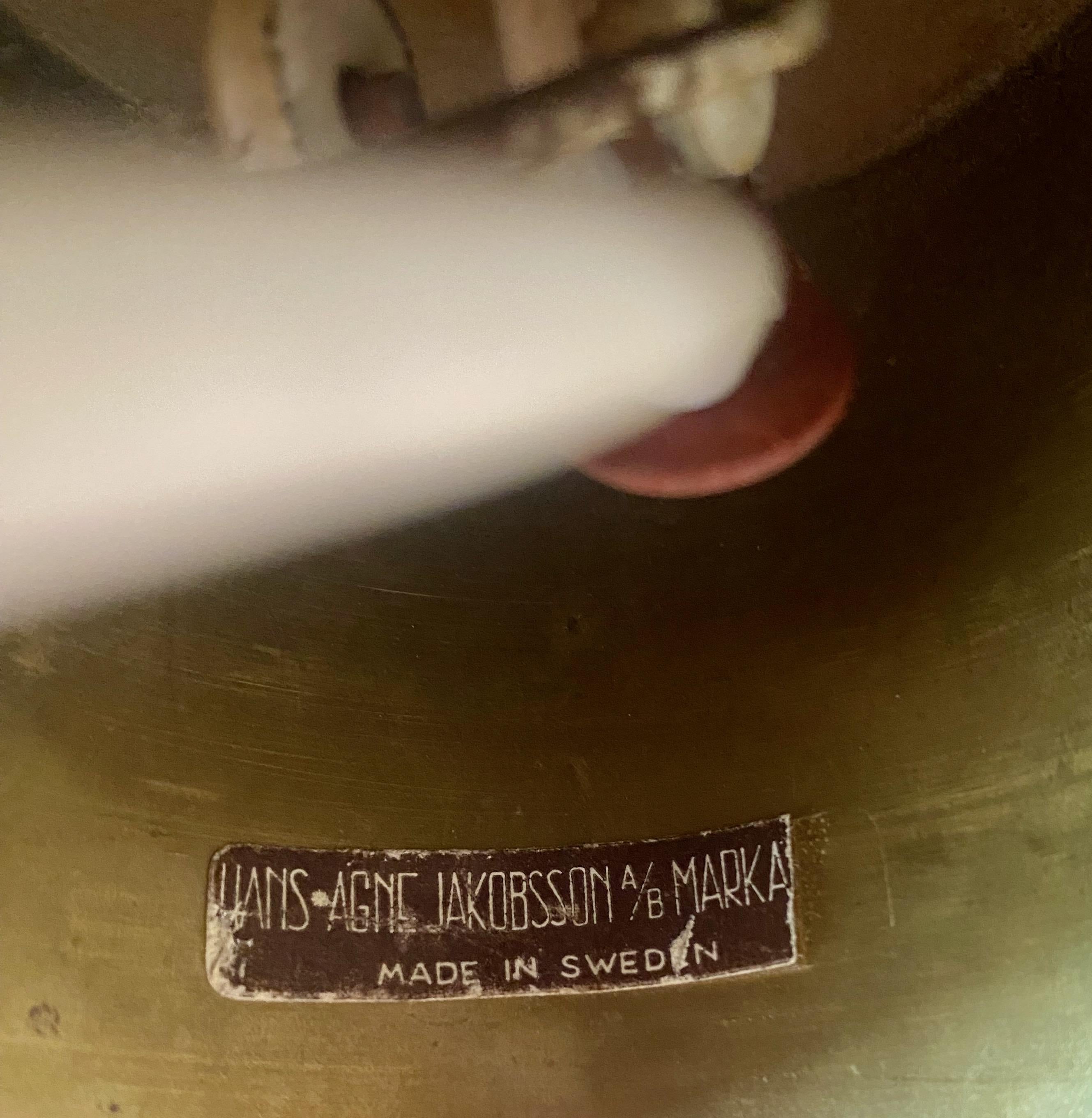 Fine XX secolo Hans-Agne Jakobsson, T-603, lampada a frange in ottone in vendita