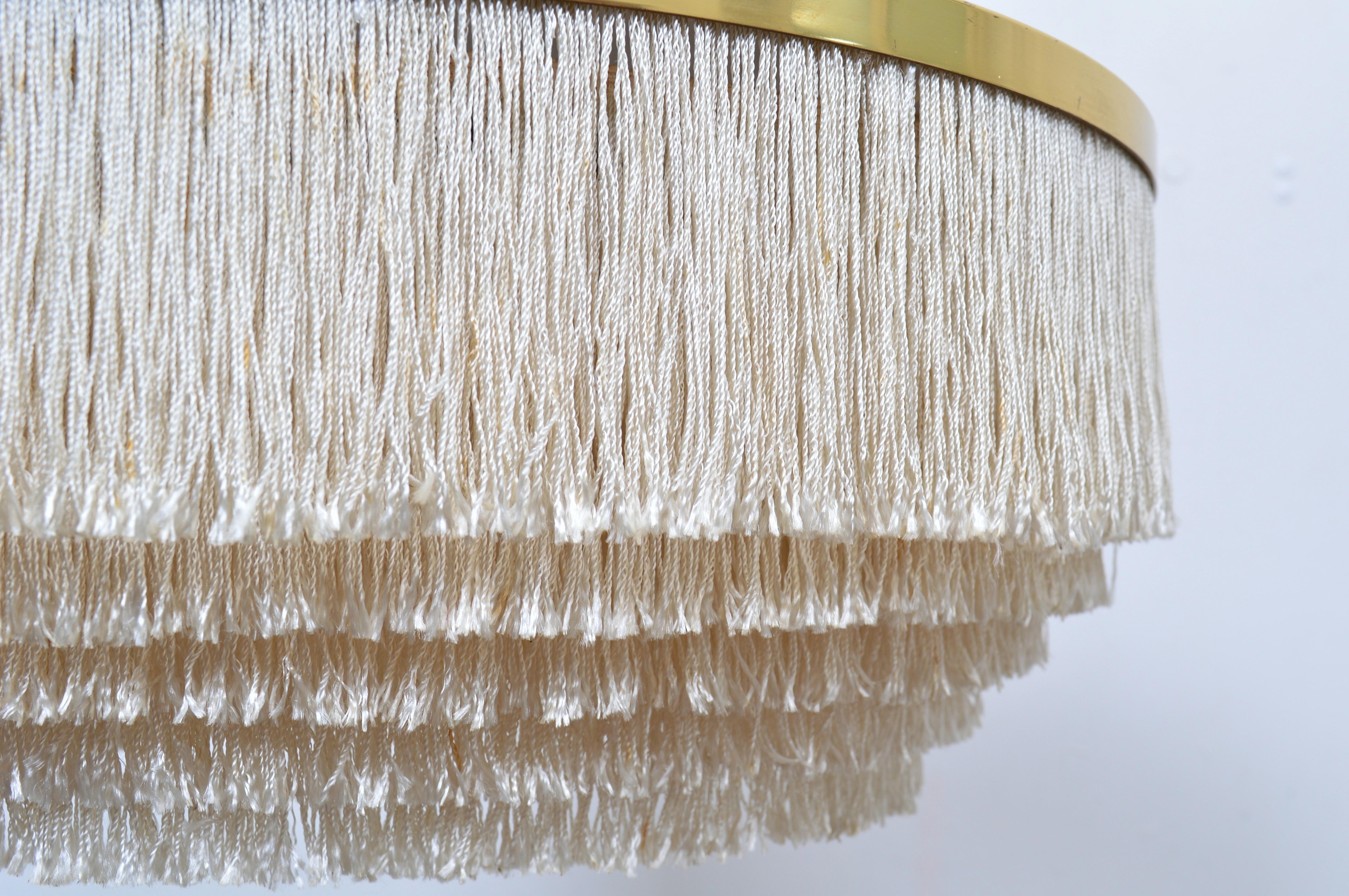 Hans-Agne Jakobsson T-603 Fringe & Brass Ceiling Lamp, Sweden, 1960s 1