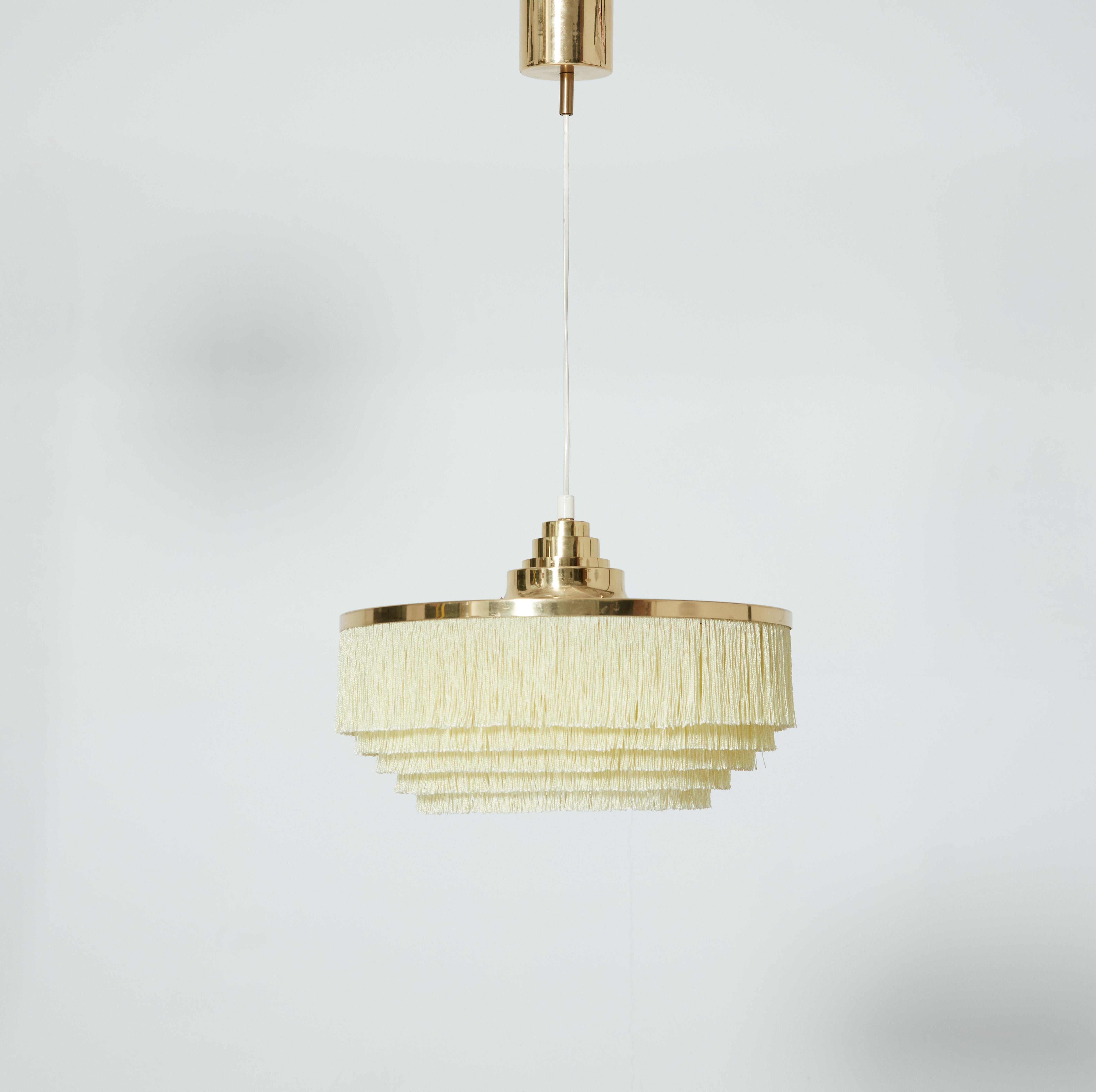Mid-Century Modern Hans Agne Jakobsson T-603 Fringe Ceiling / Pendant Lamp, Sweden, 1960s