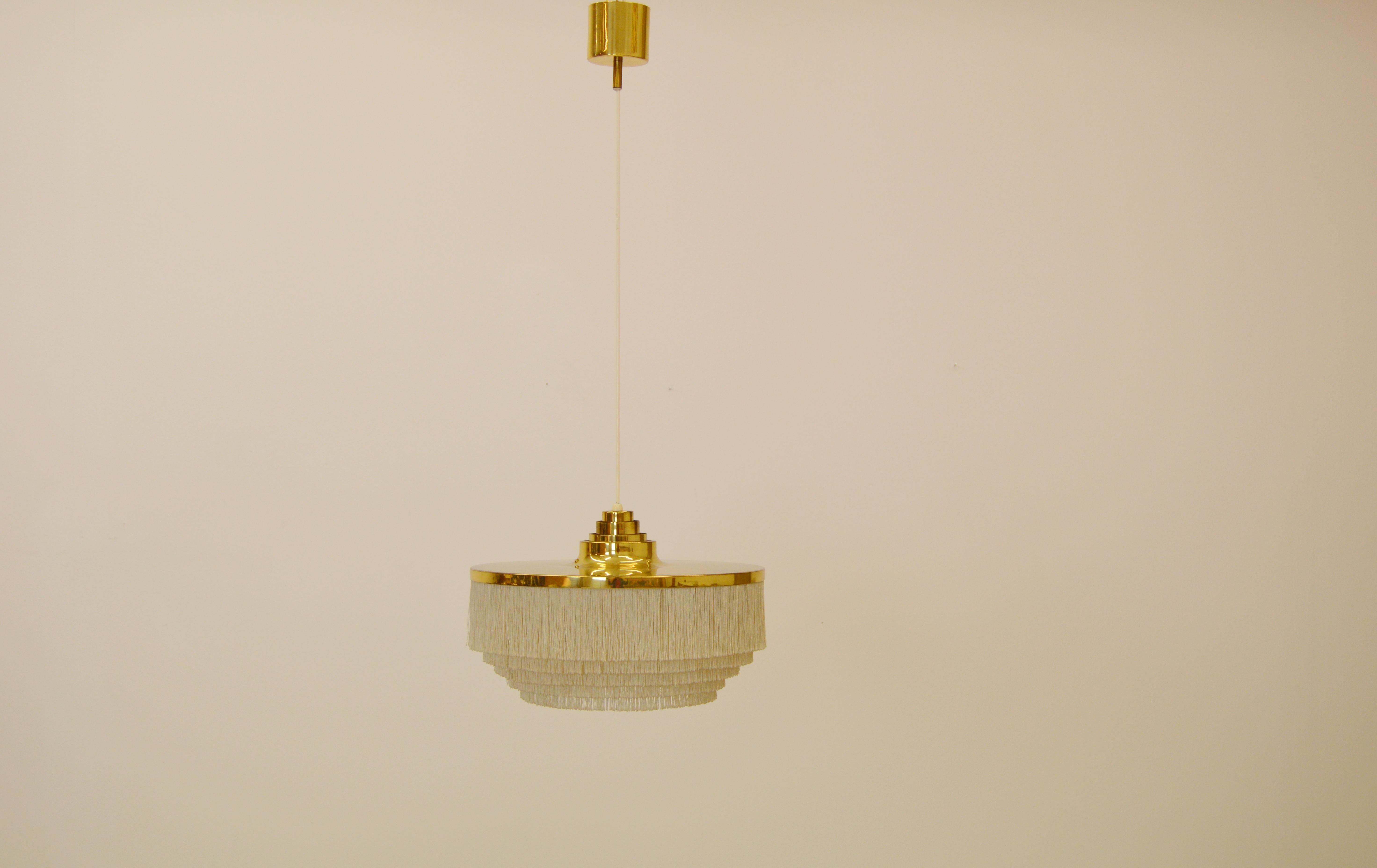 Silk fringe pendant ceiling lamp designed by Hans-Agne Jakobsson in Markaryd.