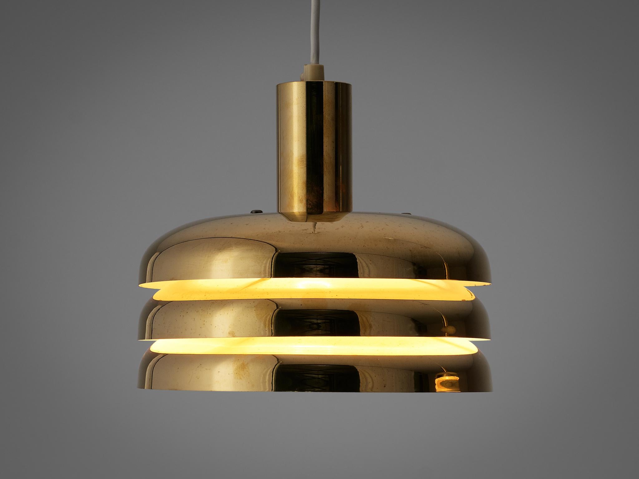 Hans-Agne Jakobsson 'T-724M' Pendant in Brass In Good Condition In Waalwijk, NL