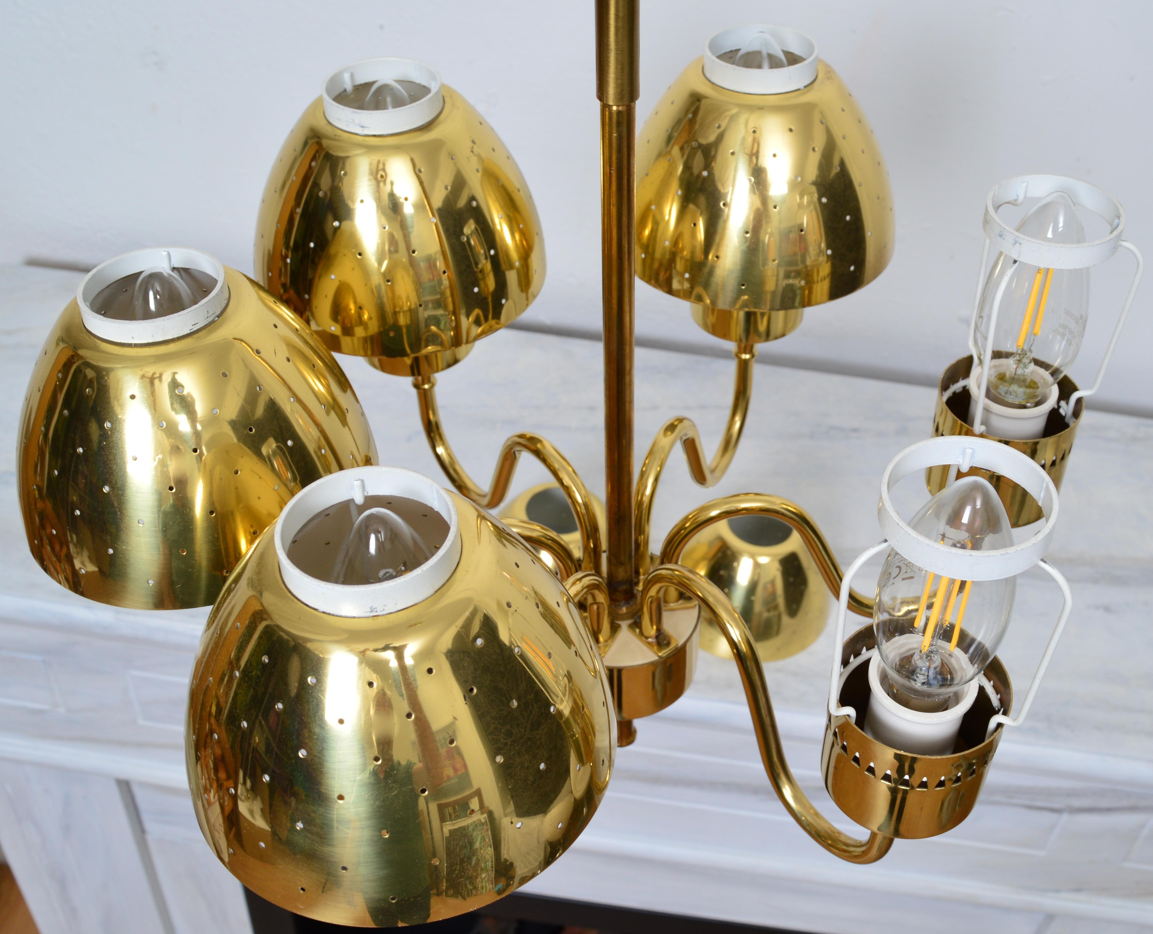Hans-Agne Jakobsson T526  Brass Pendant for AB Markaryd, 1960s in vendita 1