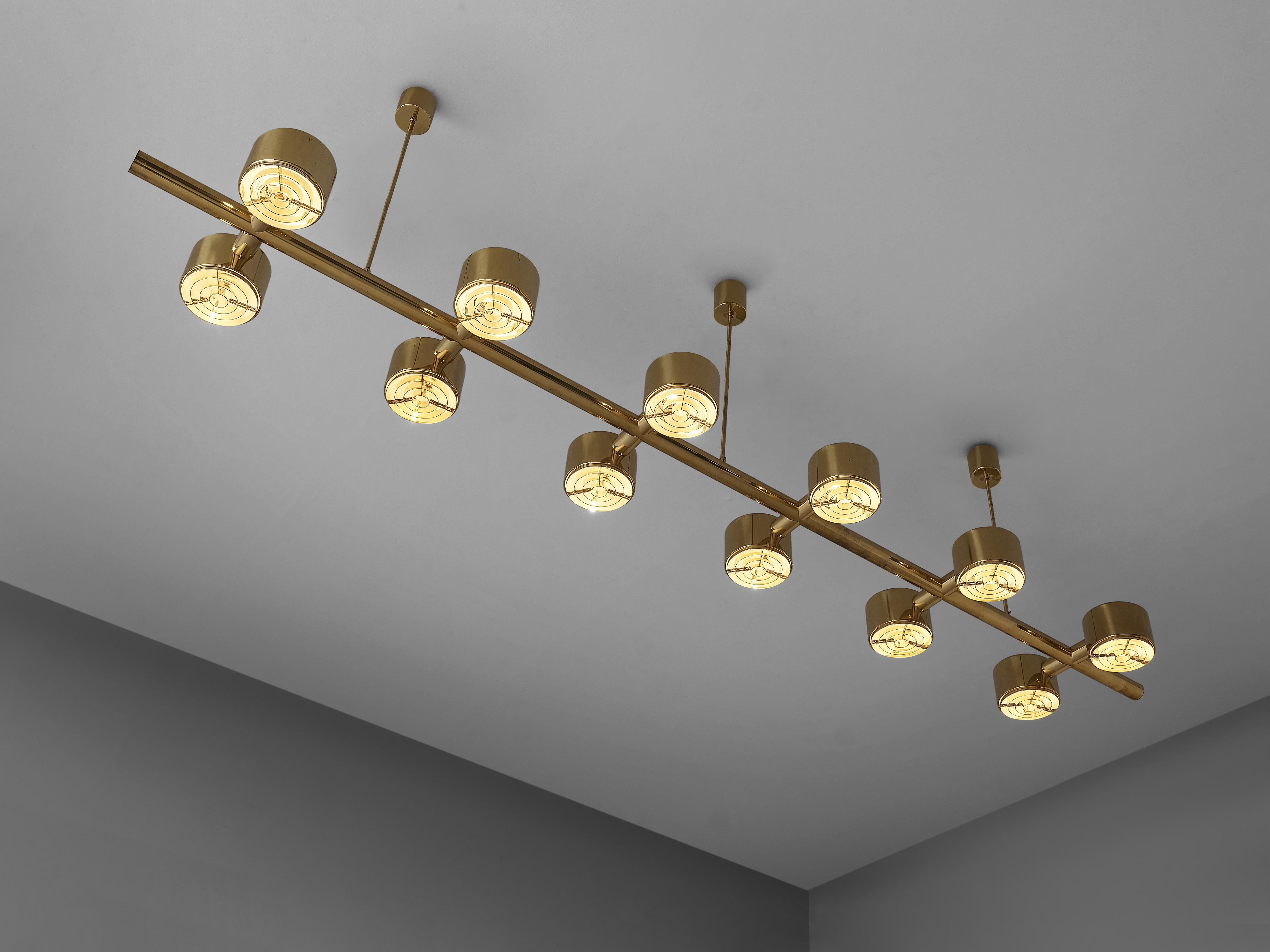 Hans-Agne Jakobsson T746/12 Chandelier in Brass 5