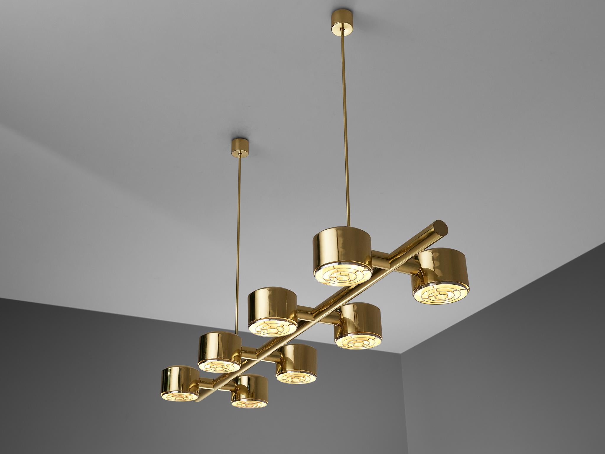 Hans-Agne Jakobsson T746/8 Chandelier in Brass 7