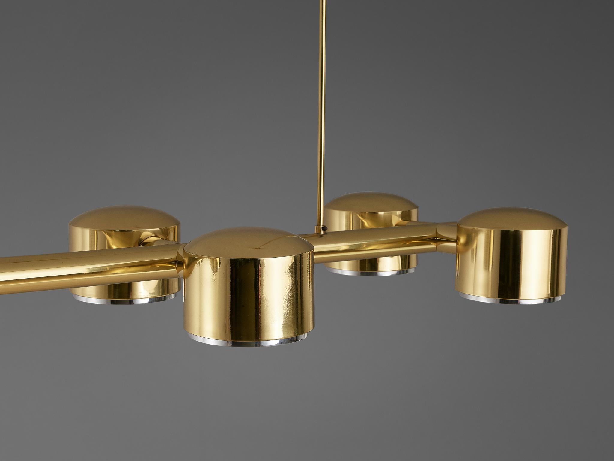 Mid-Century Modern Hans-Agne Jakobsson T746/8 Chandelier in Brass