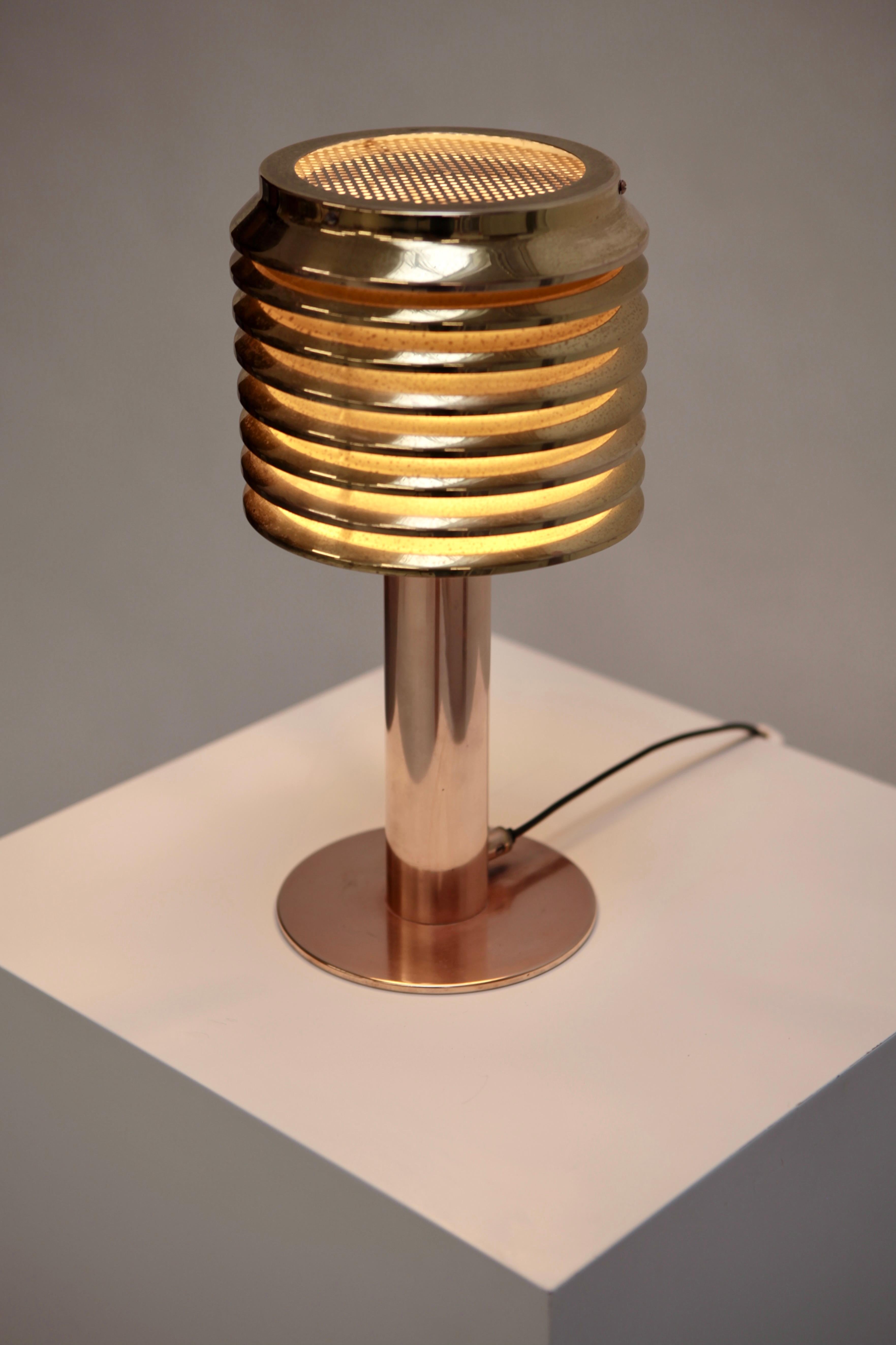 Scandinavian Modern Hans-Agne Jakobsson, Table Lamp in Brass, Model B 142, Sweden 1960s