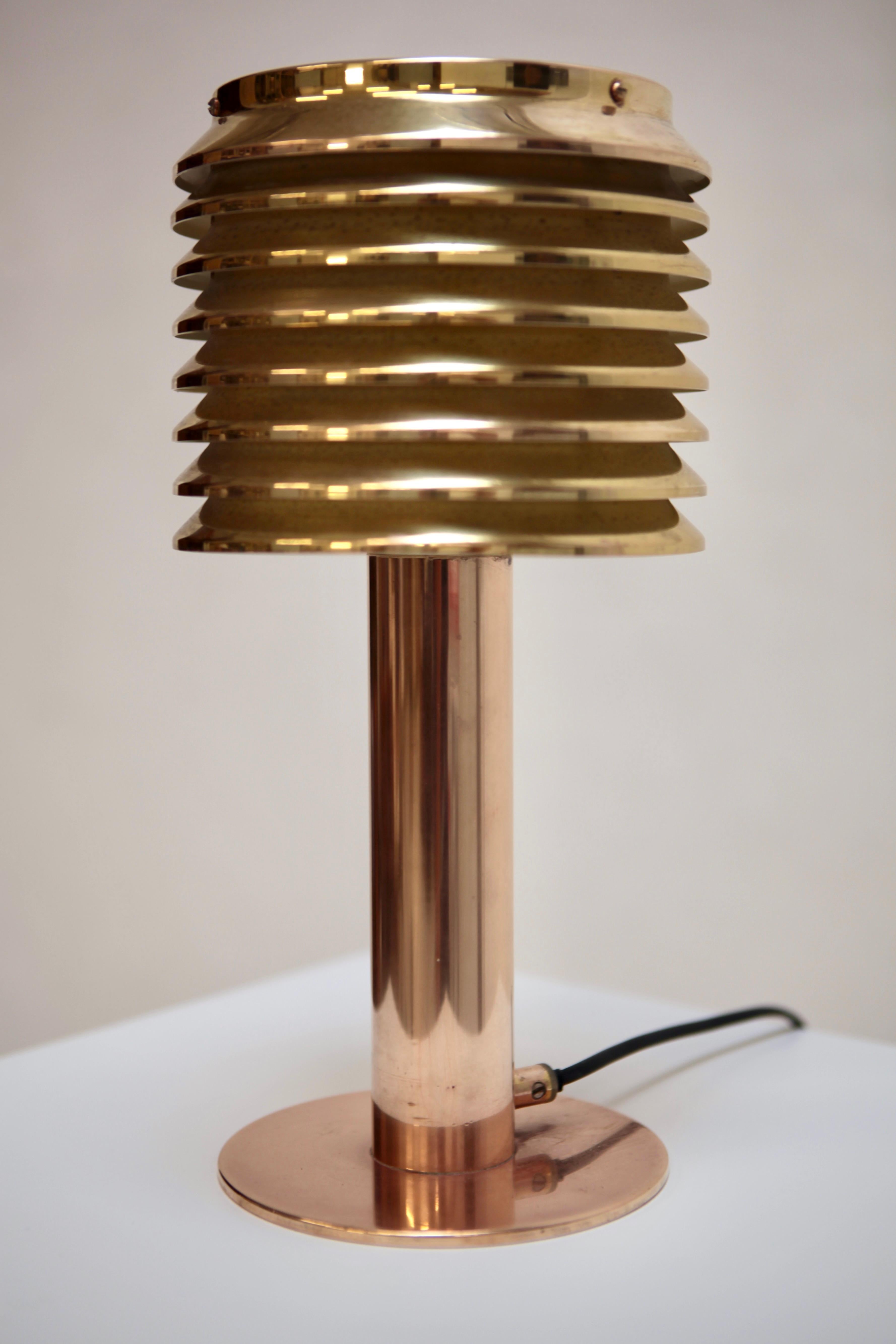 Mid-20th Century Hans-Agne Jakobsson, Table Lamp in Brass, Model B 142, Sweden 1960s