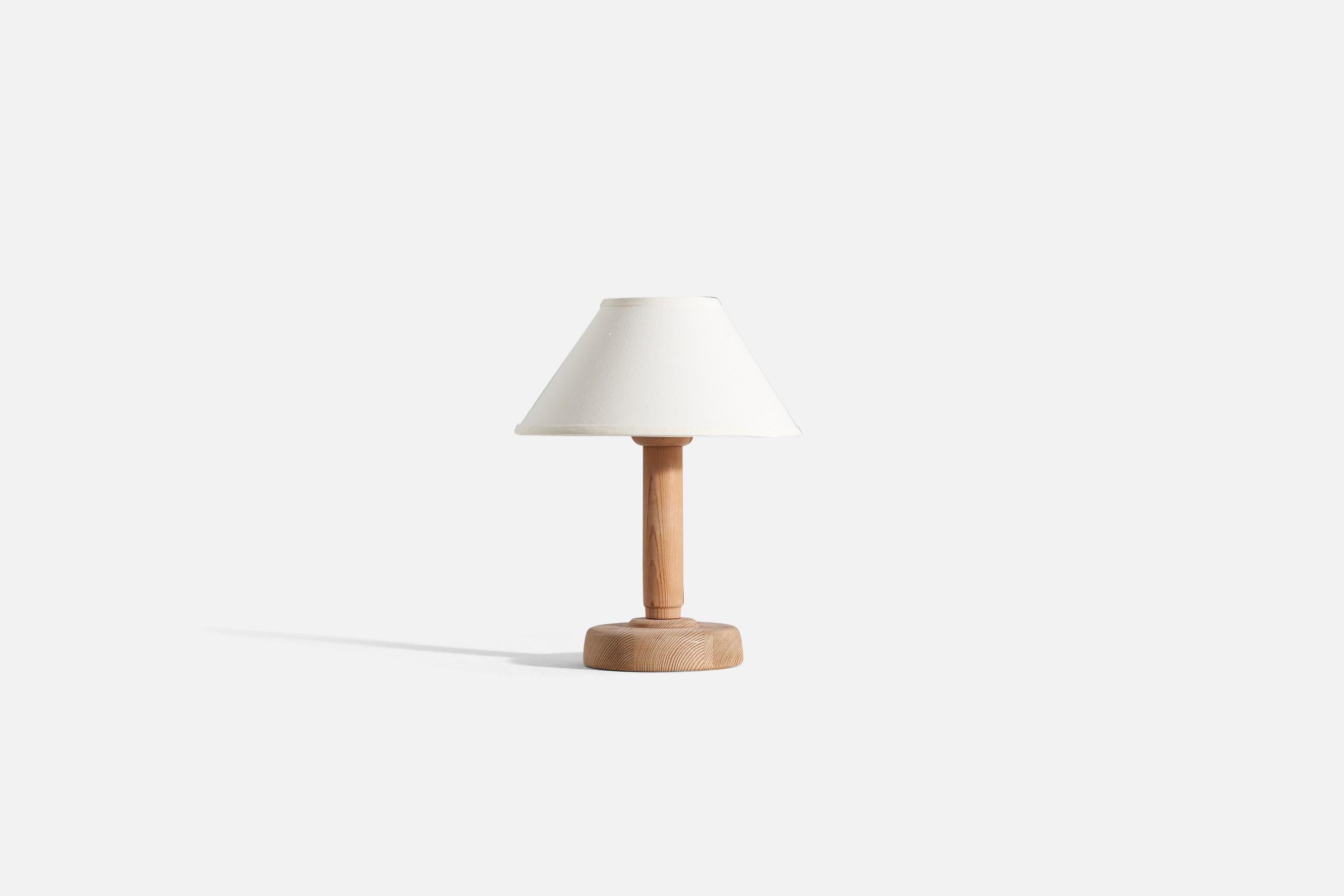 Mid-Century Modern Hans-Agne Jakobsson, Table Lamp, Light Wooden, Sweden, 1970s For Sale