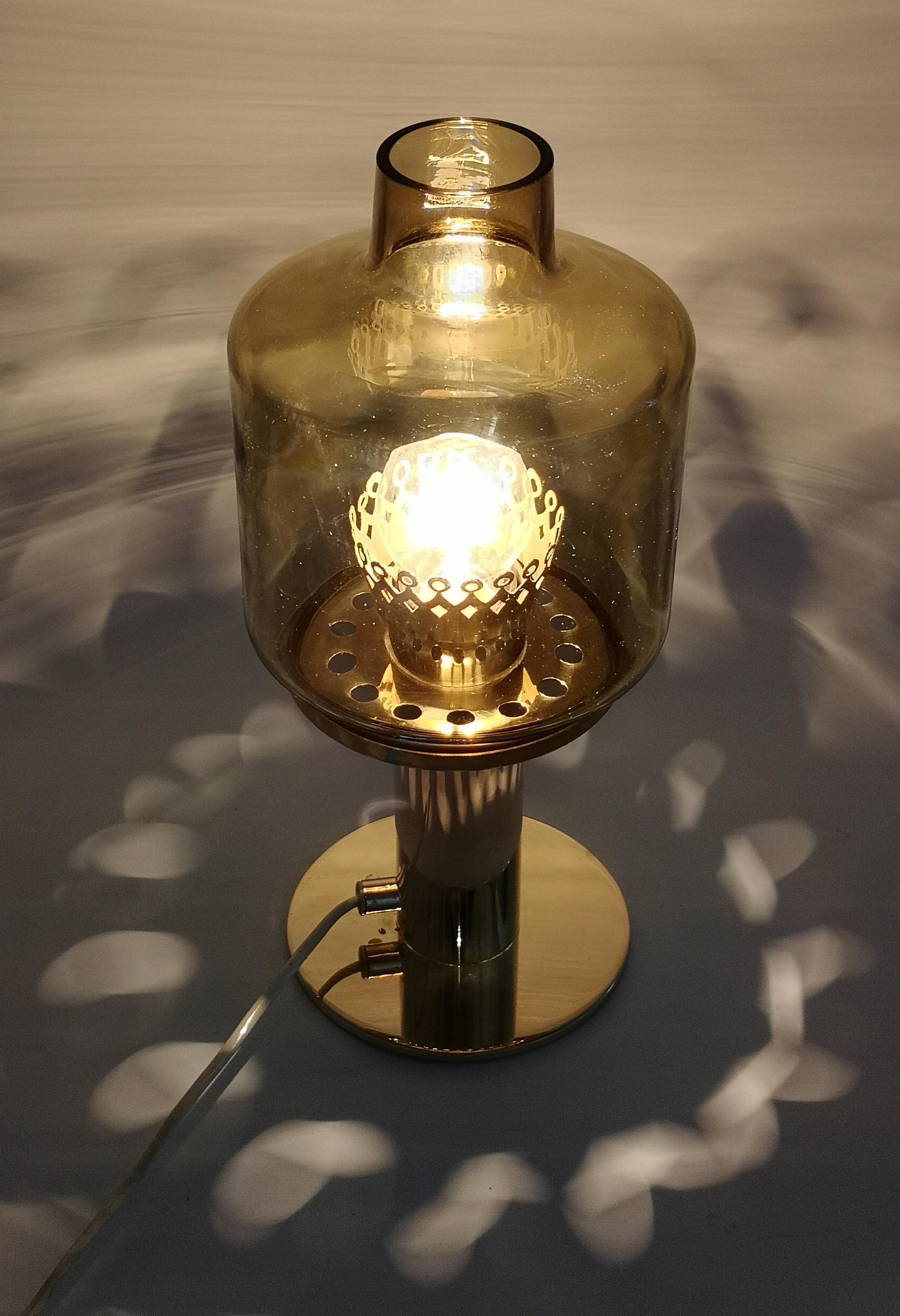 Hans-Agne Jakobsson Table Lamp Model B-102 in Brass and Glass, 1960s, Sweden For Sale 6