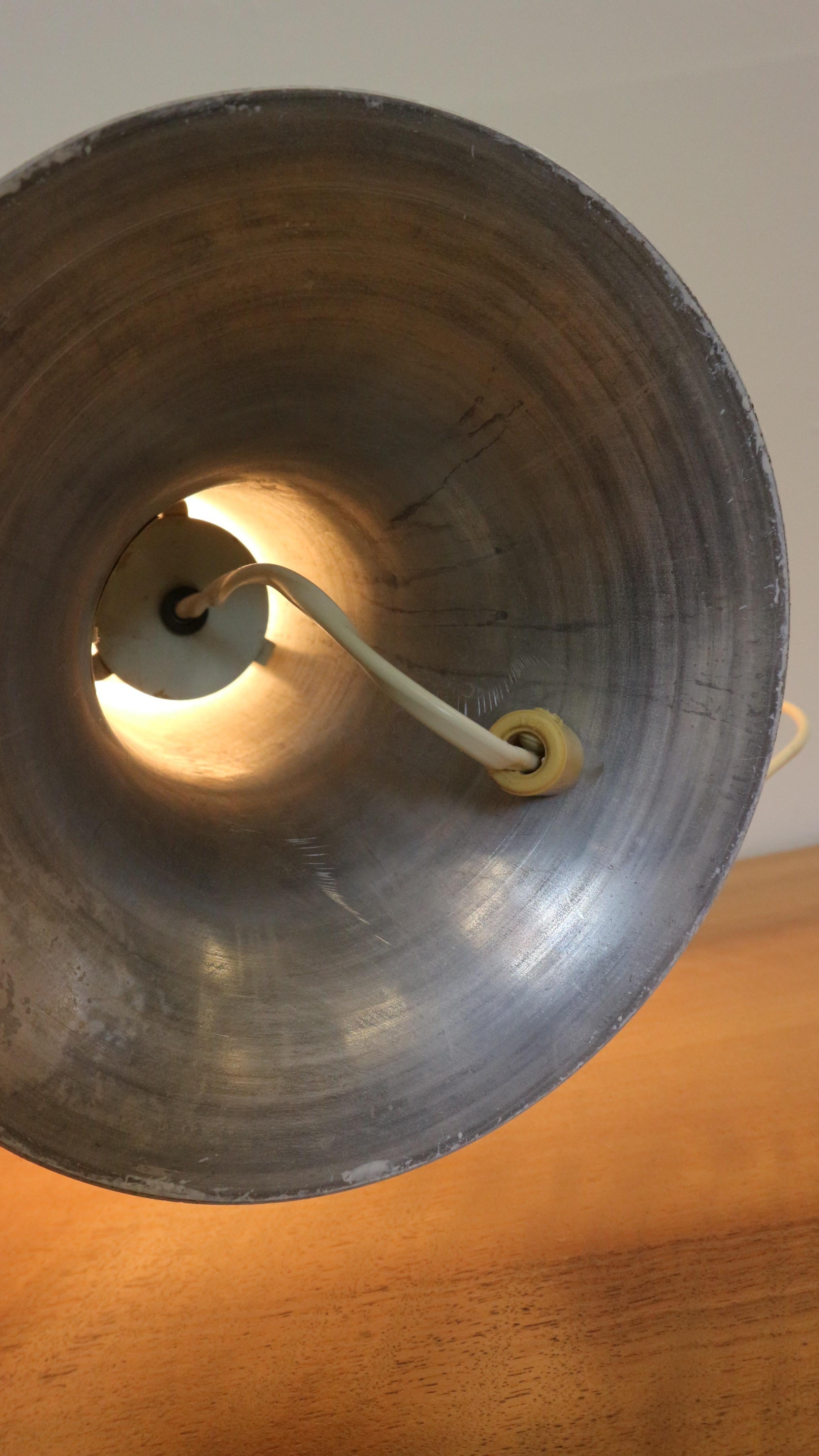 Hans-Agne Jakobsson Table Lamp Model BN-25 in Aluminium 1960's 1