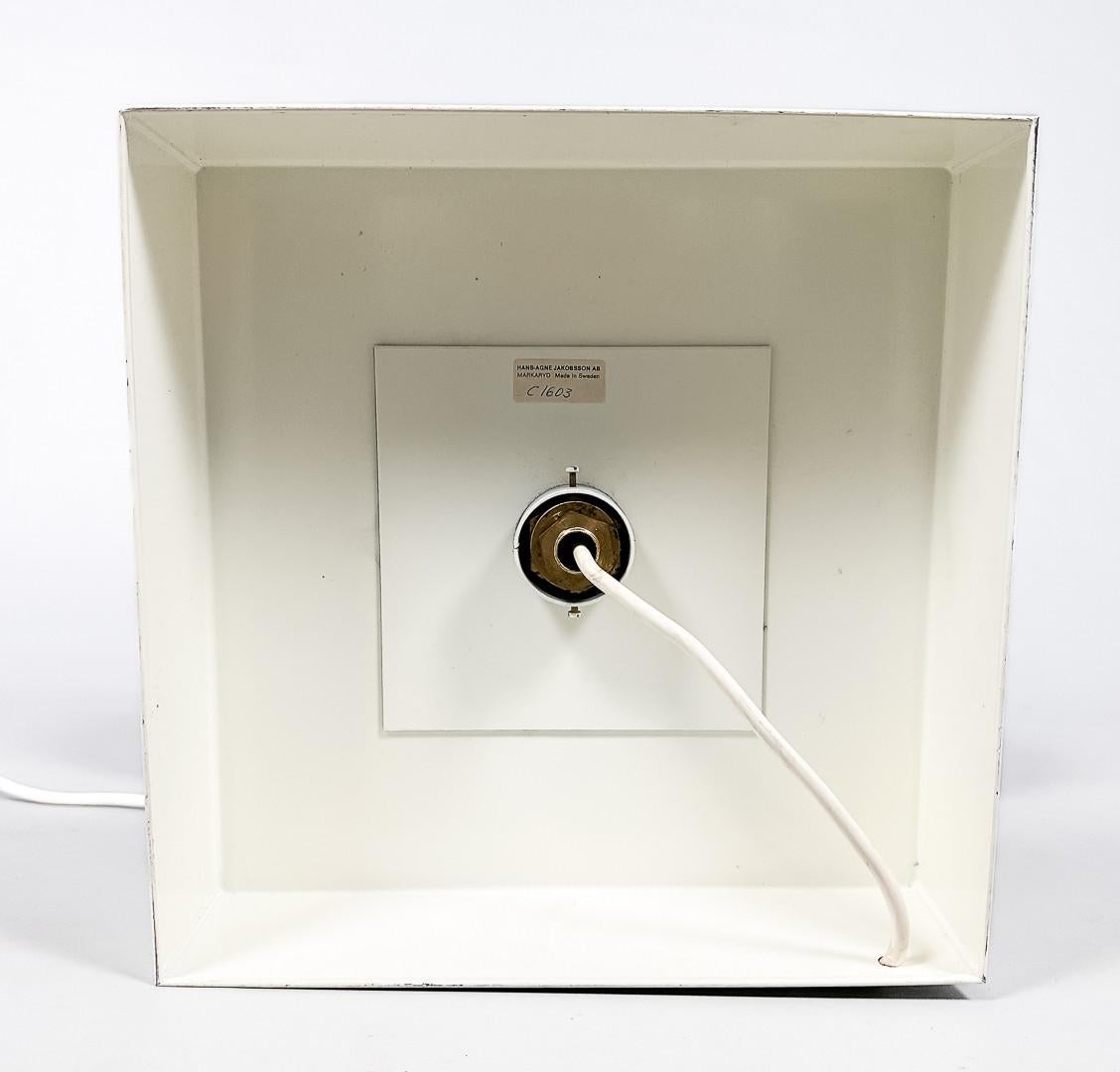HANS AGNE JAKOBSSON. TABLE LAMP, lacquered metal, brass rare  model  C 1603 